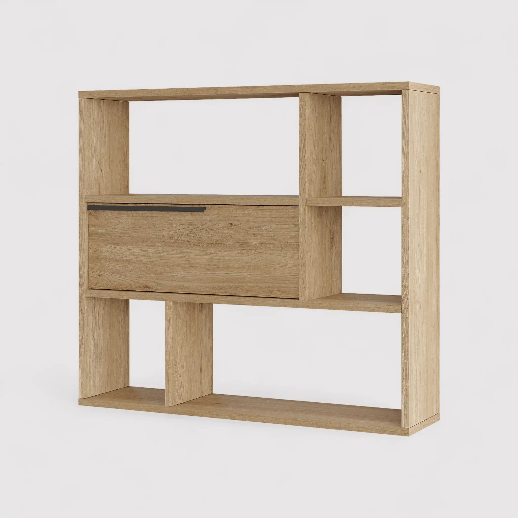 Harad - Scaffale a muro per libri con 6 scomparti