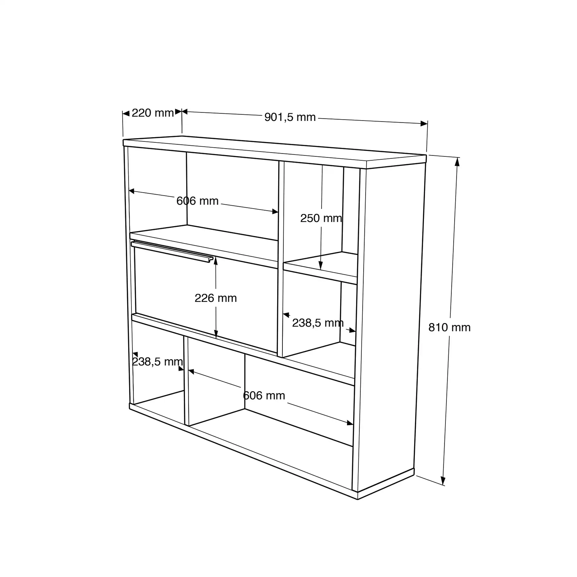 Harad - Scaffale a muro per libri con 6 scomparti - Image 6