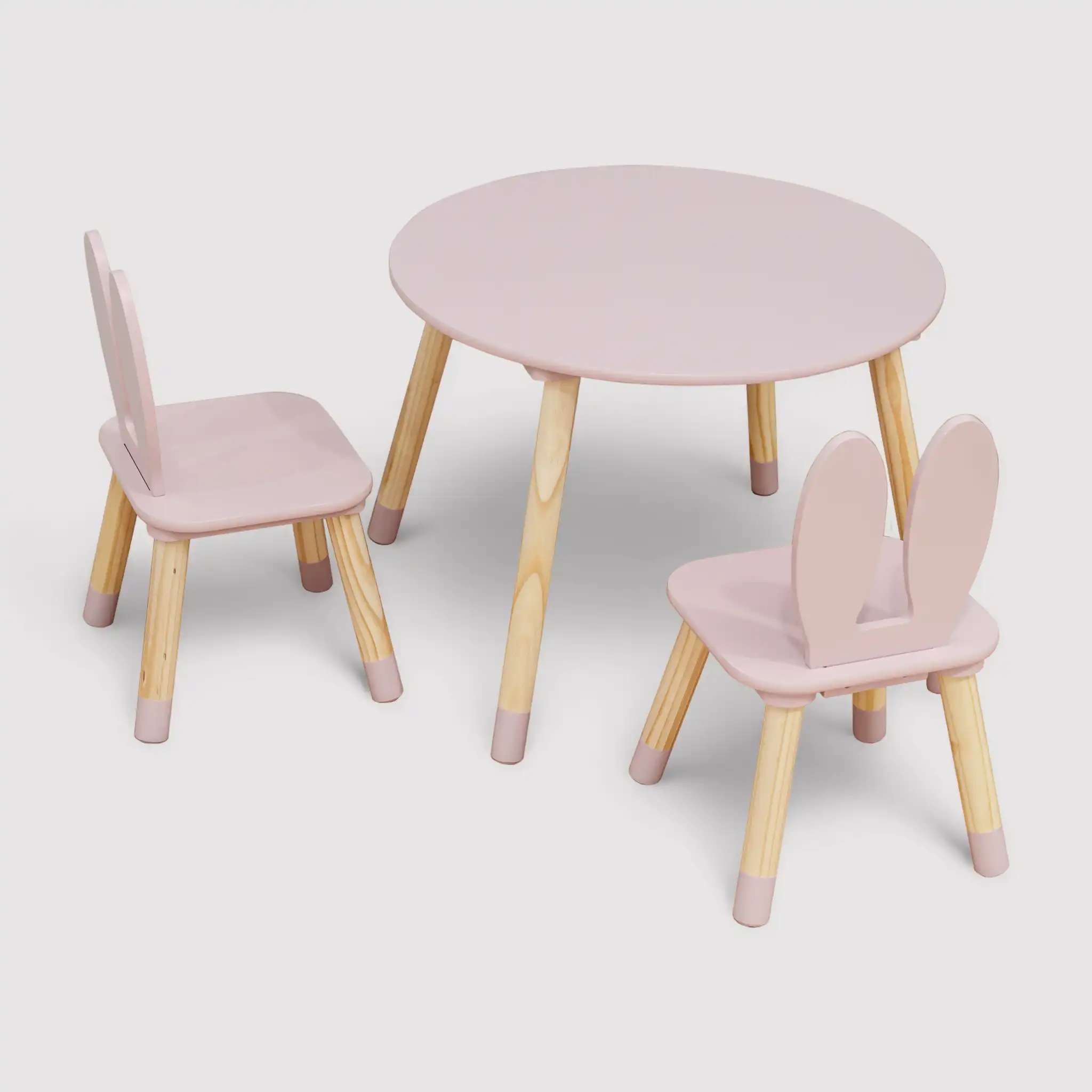 Hely - Set tavolino e 2 seggiole rosa per bambini - Image 4