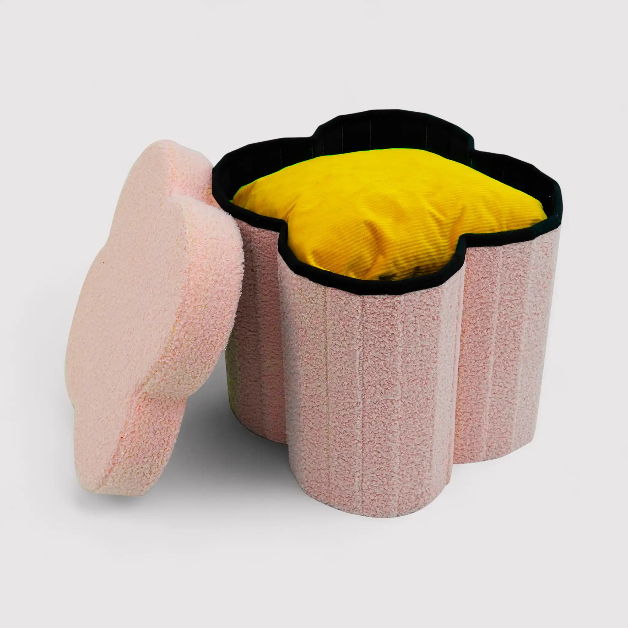Hermal - Pouf rosa contenitore pieghevole per cameretta - Image 7