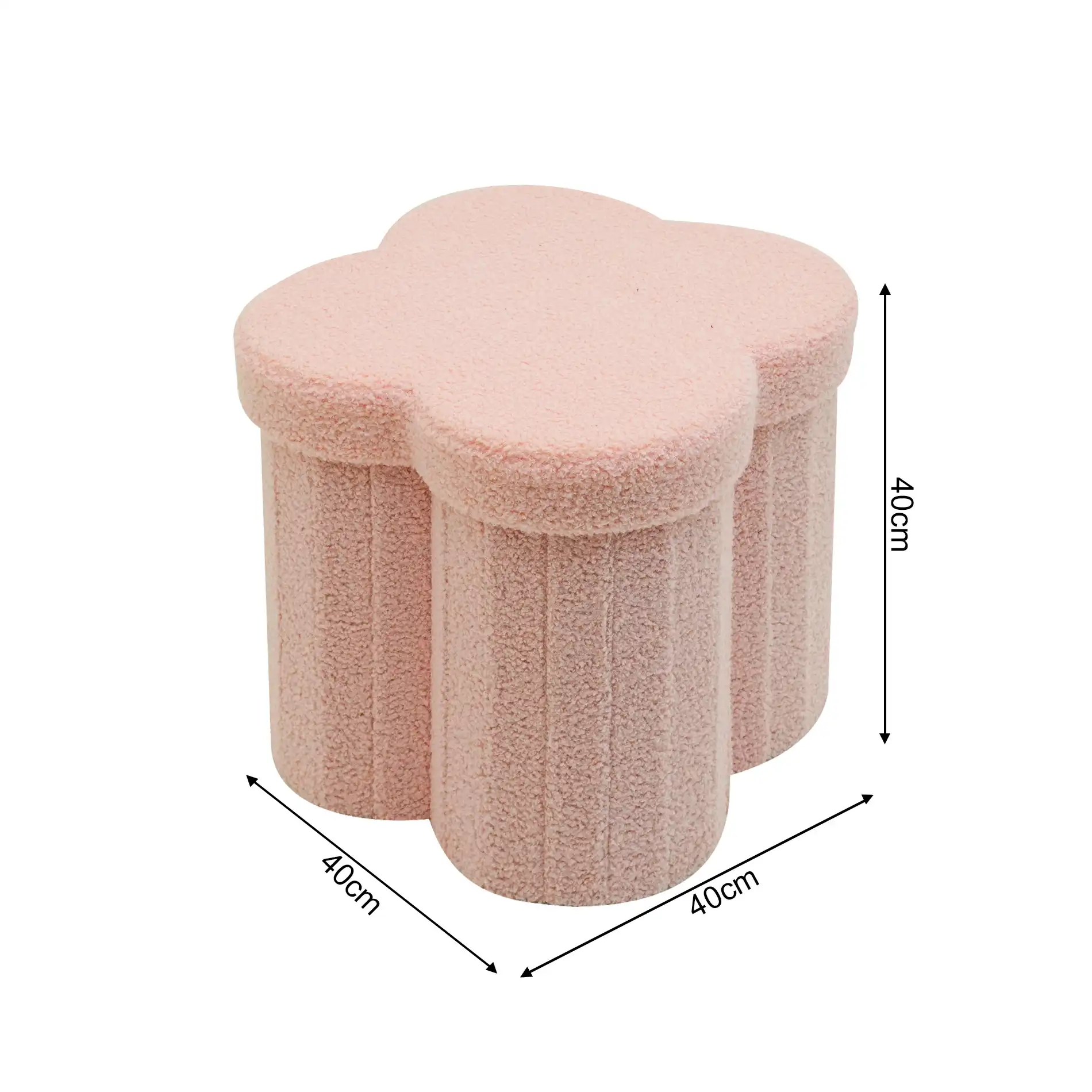 Hermal - Pouf rosa contenitore pieghevole per cameretta - Image 8