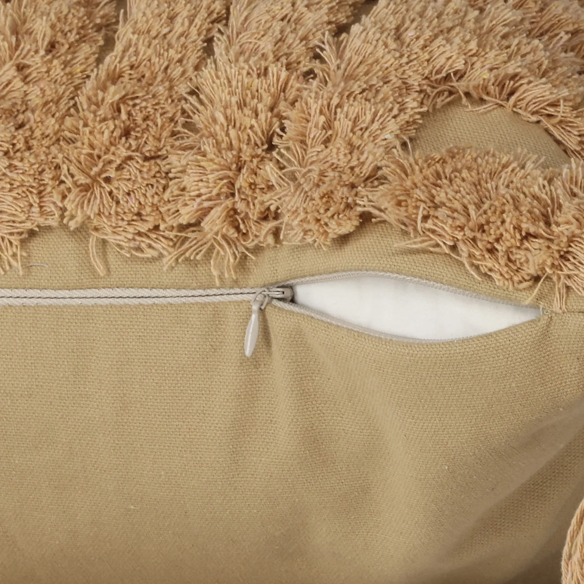 Hoteia - Federa marrone per cuscino con frange 45x45 cm - Image 4