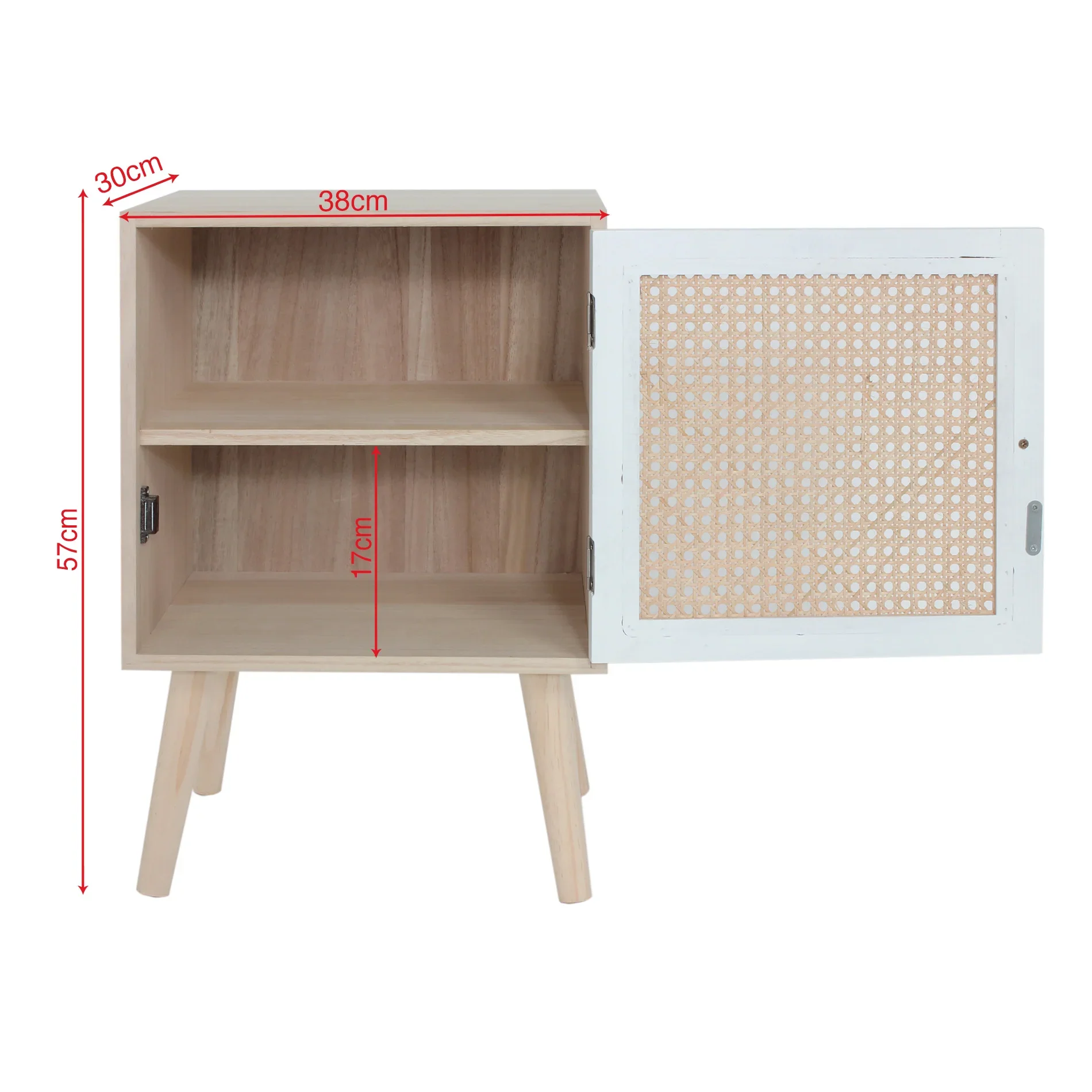 Iberide - Piccolo comodino in stile scandinavo con 1 anta - Image 8