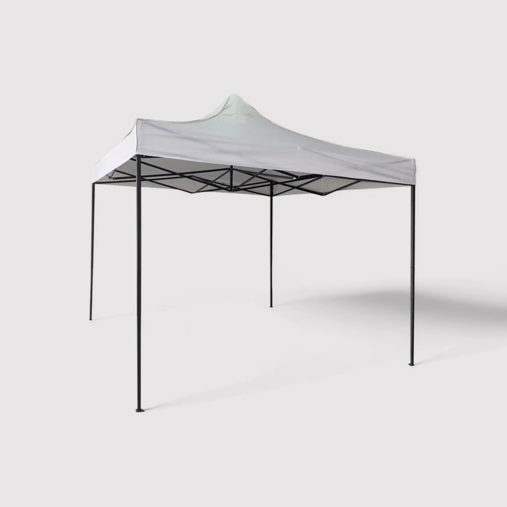 Ilatro - Gazebo pieghevole 3x3 bianco con telo impermeabile - Image 3