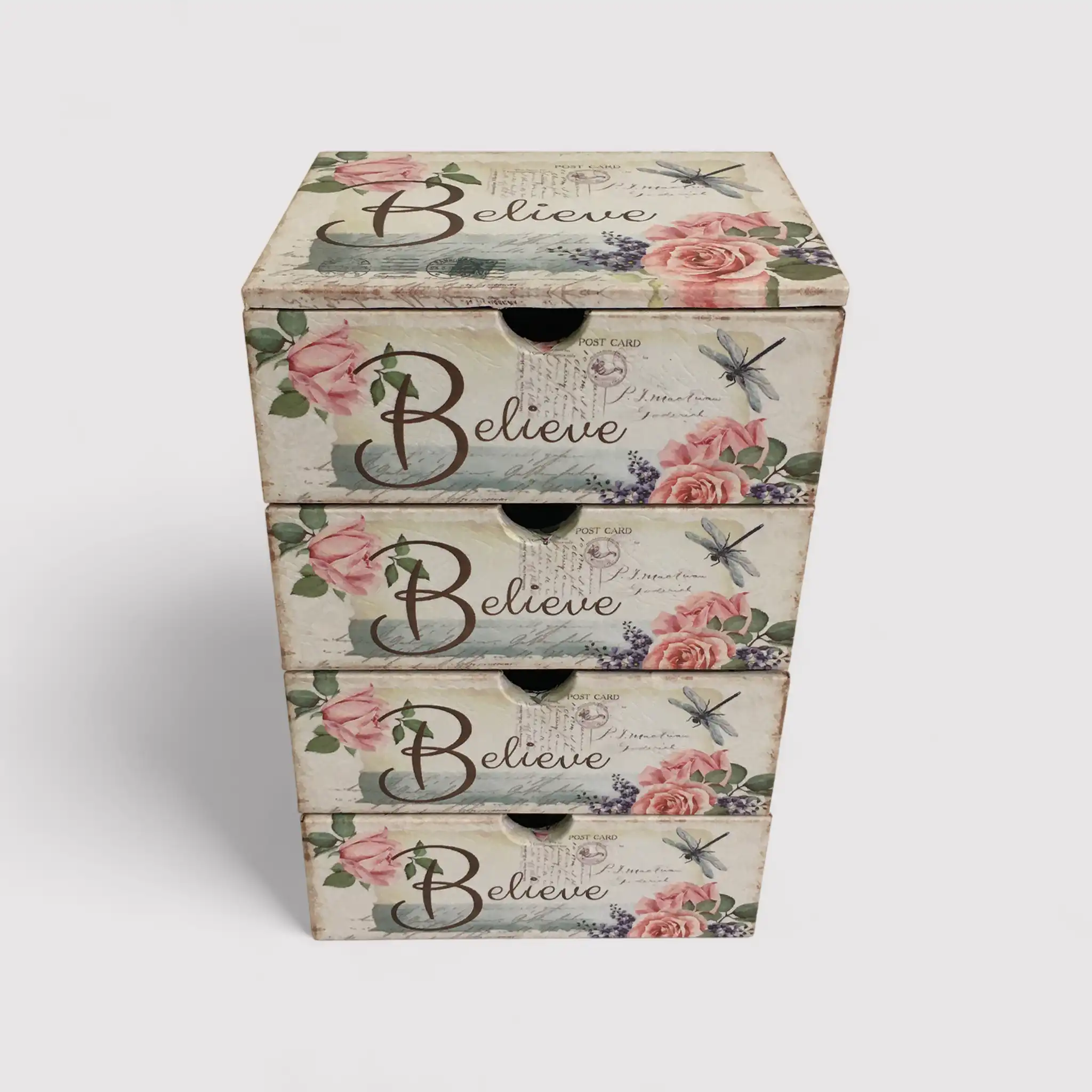Iresine - Cassettiera da tavolo bianca con 4 cassetti - Image 3
