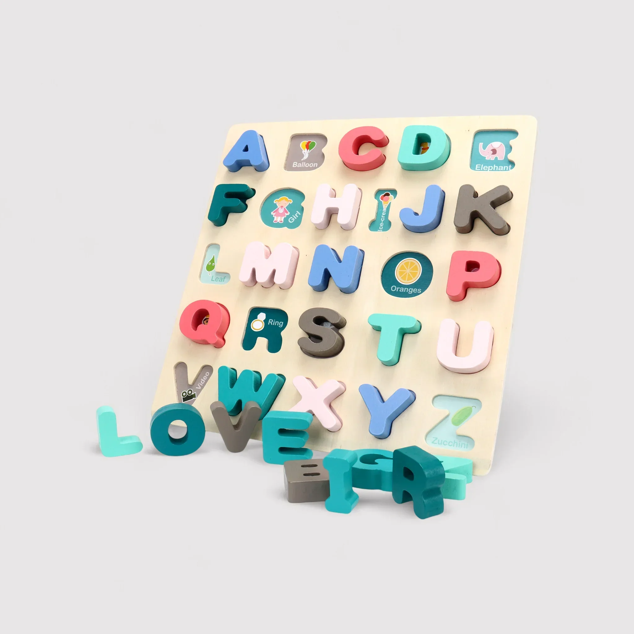 Jambo - Puzzle montessoriano con lettere dell'alfabeto in legno - Image 2
