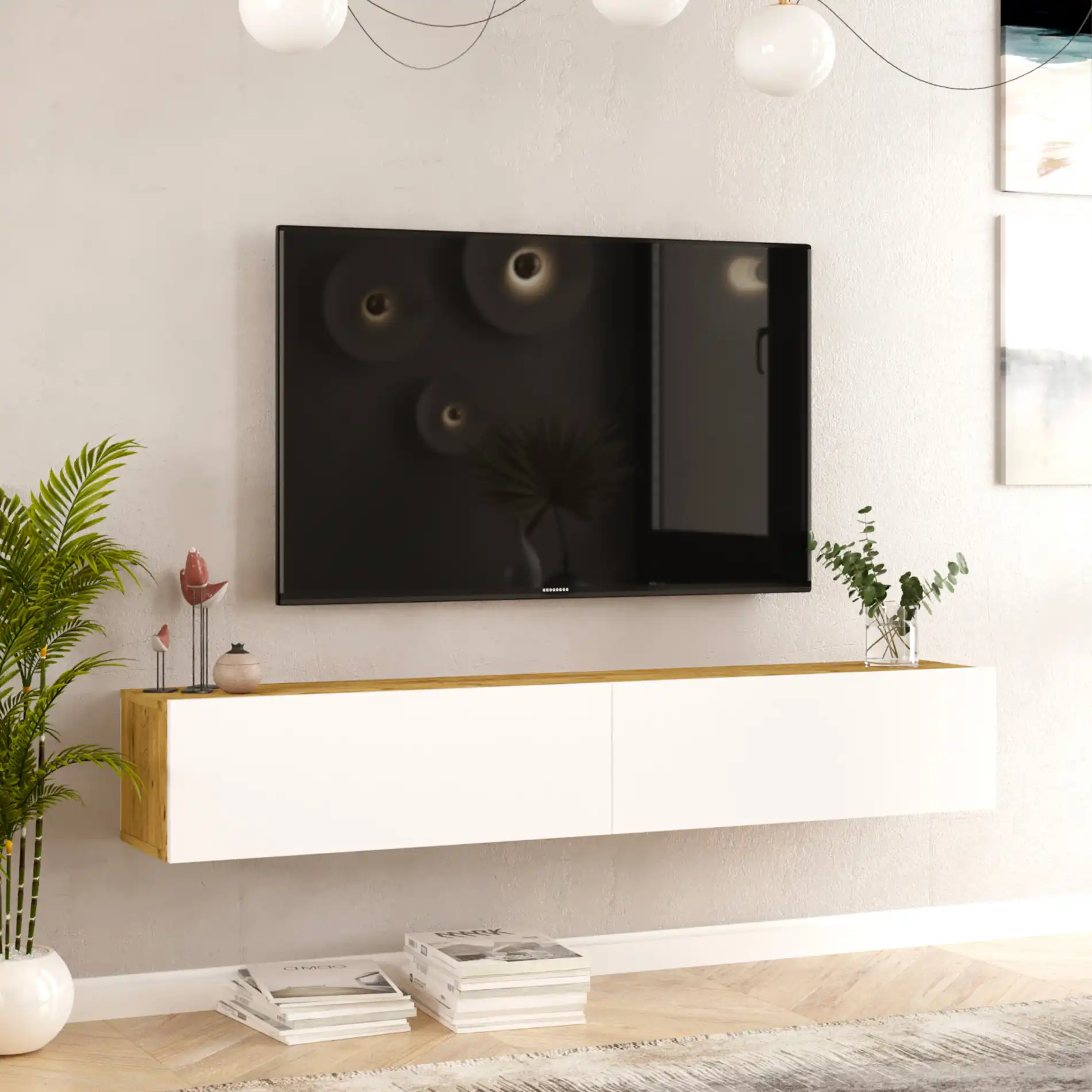 Jatara - Mobile TV sospeso in stile moderno con 2 ante - Image 3