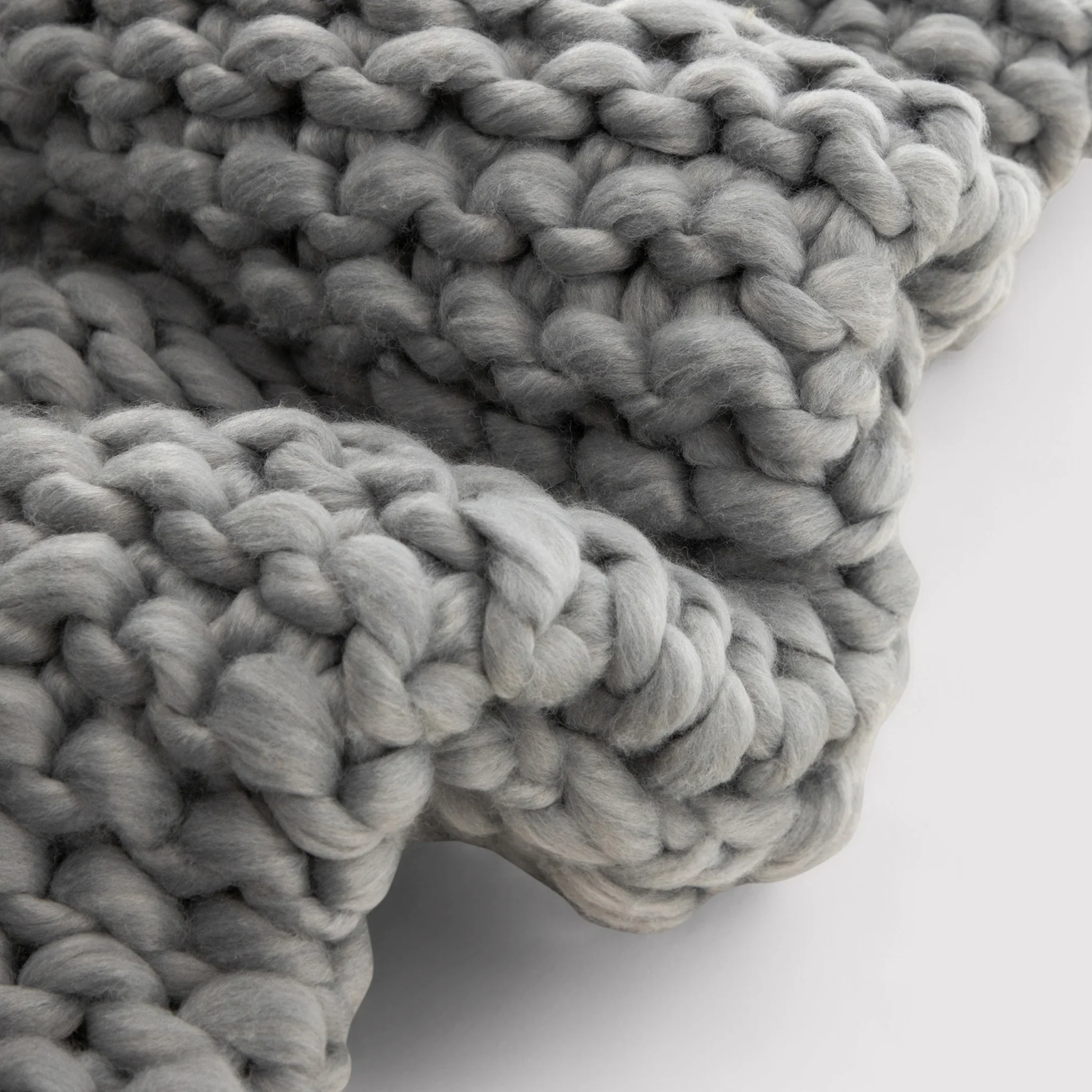 Jazar - Piccolo plaid grigio chiaro a trama grezza - Image 3