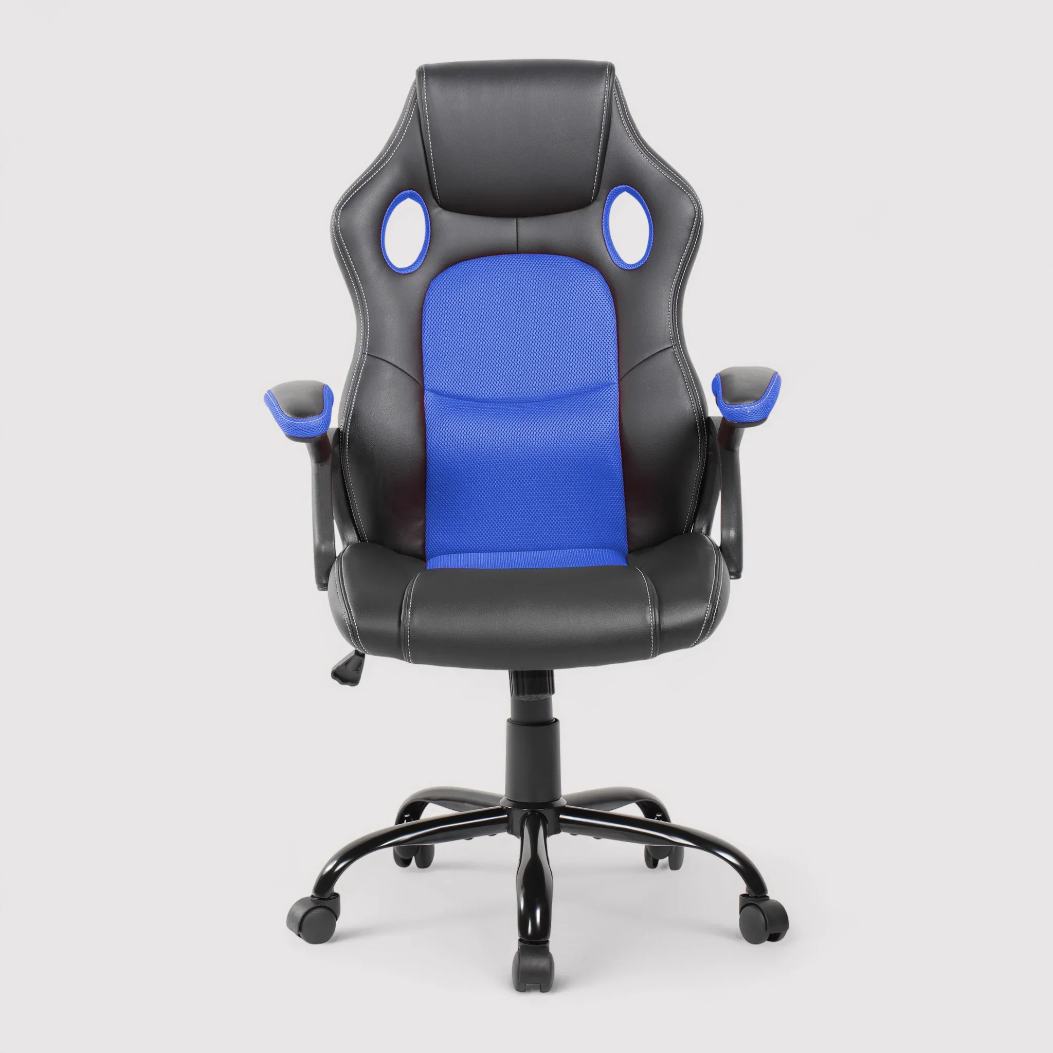 Kalanchoe - Poltrona da gaming nera e blu reclinabile - Image 3