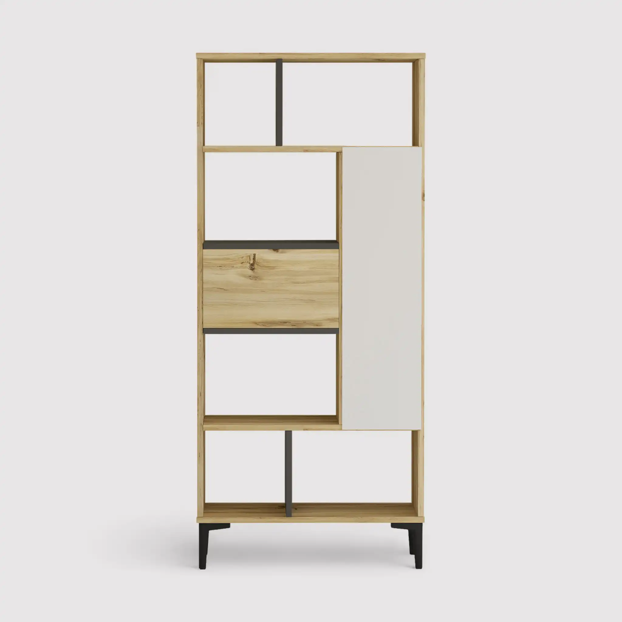 Kanak - Libreria moderna con 7 scomparti aperti e 1 vano - Image 6