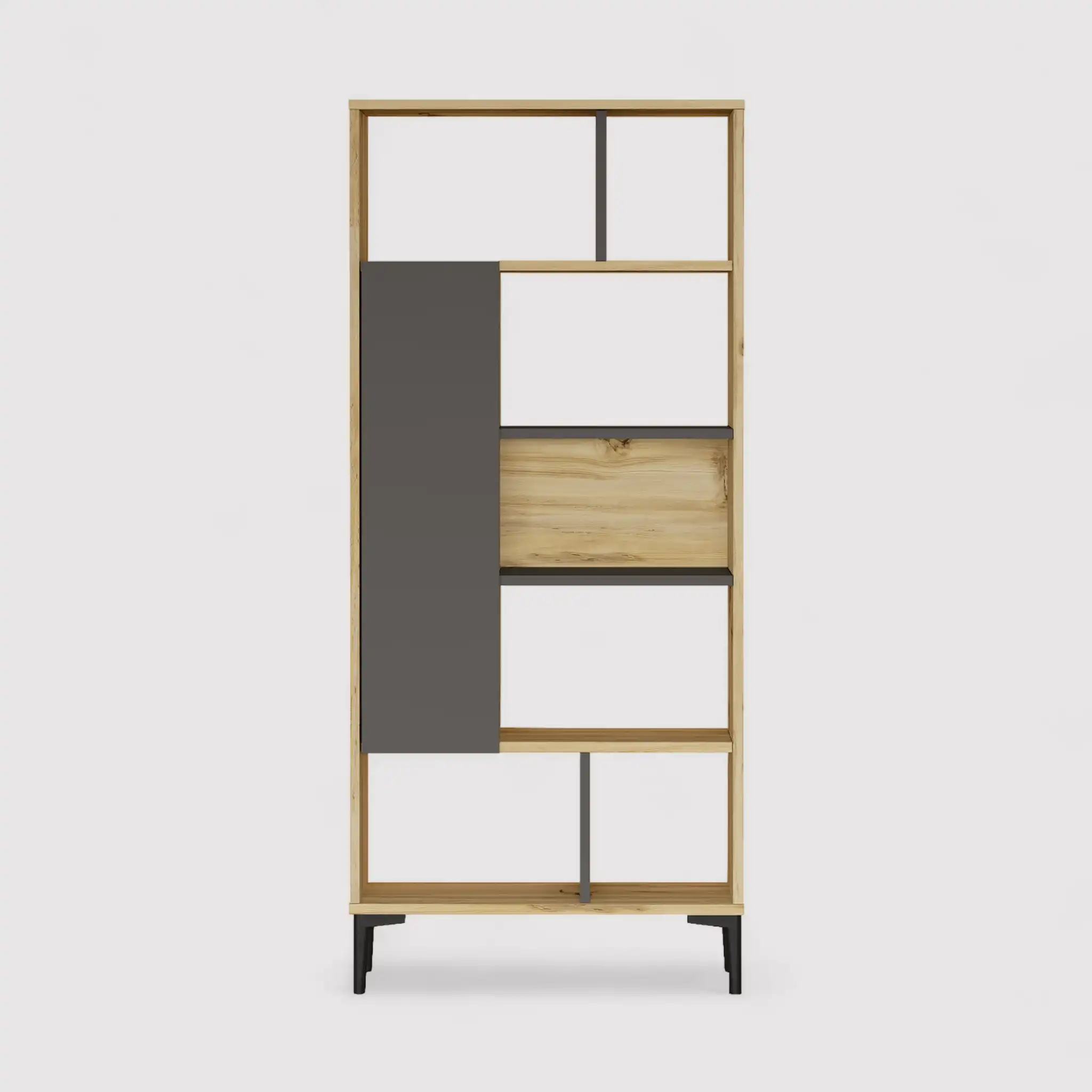 Kanak - Libreria moderna con 7 scomparti aperti e 1 vano - Image 7