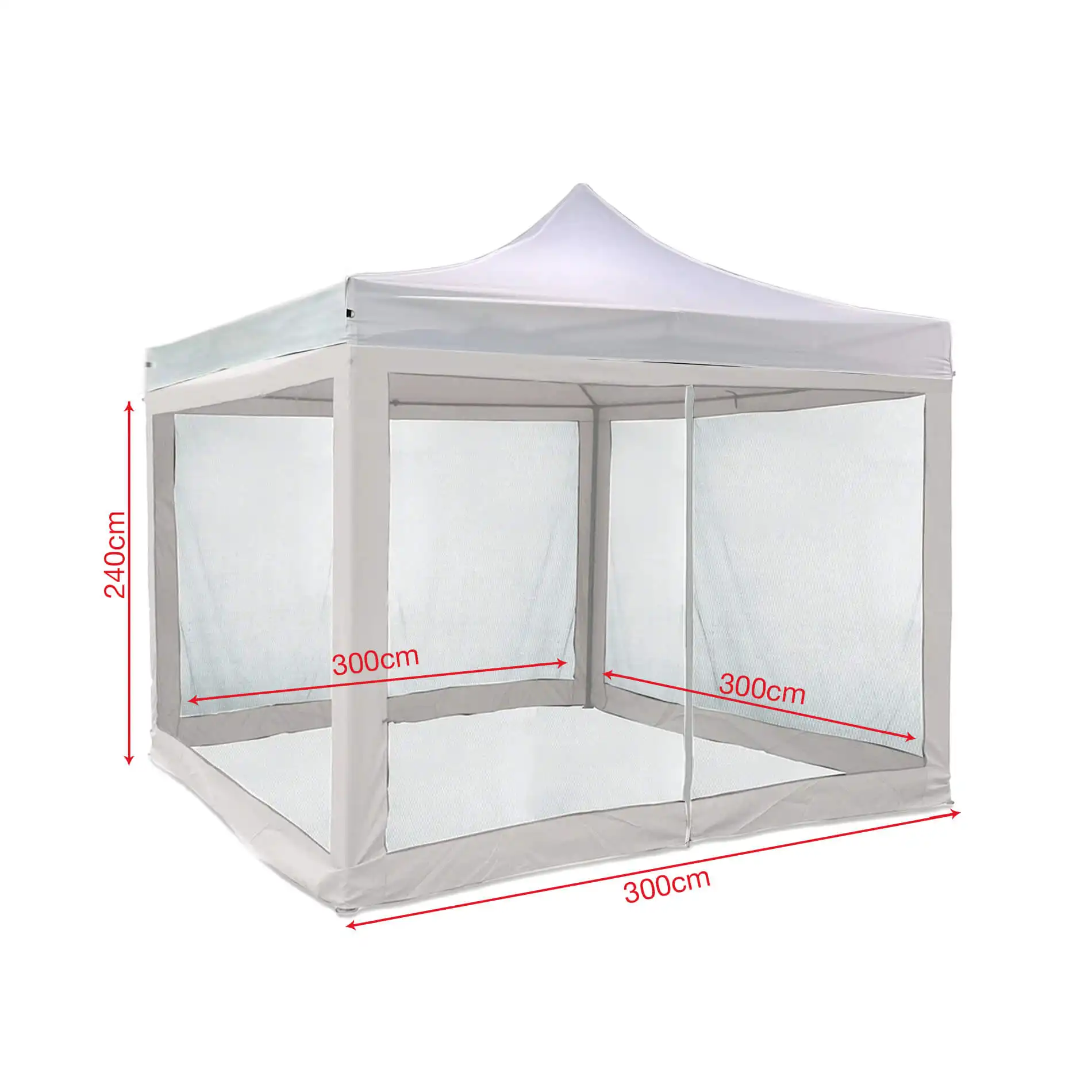 Kapok - Zanzariera bianca per gazebo 3x3 - Image 4