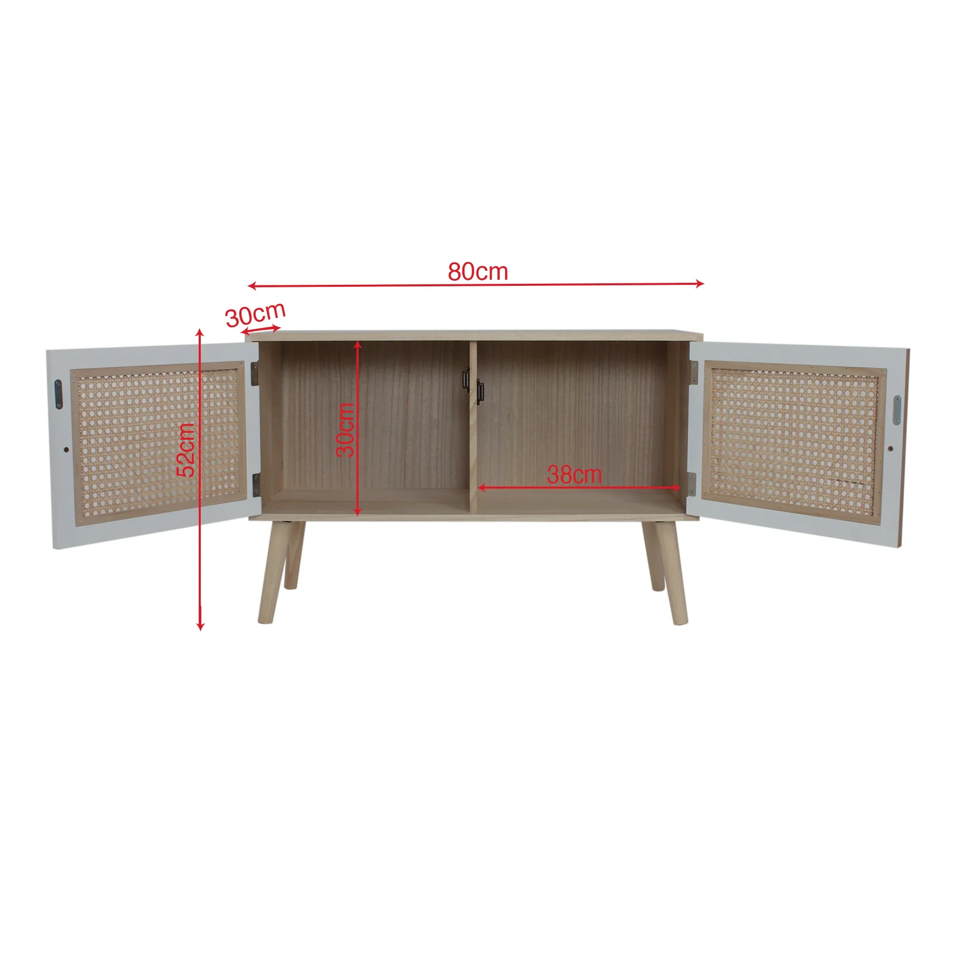 Kengai - Mobile per soggiorno con 2 ante in stile boho e scandinavo - Image 7
