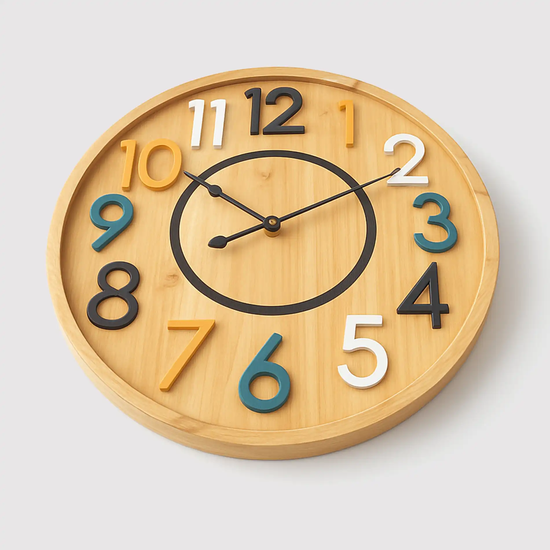 Kigelia - Orologio in stile scandinavo con numeri colorati - Image 3