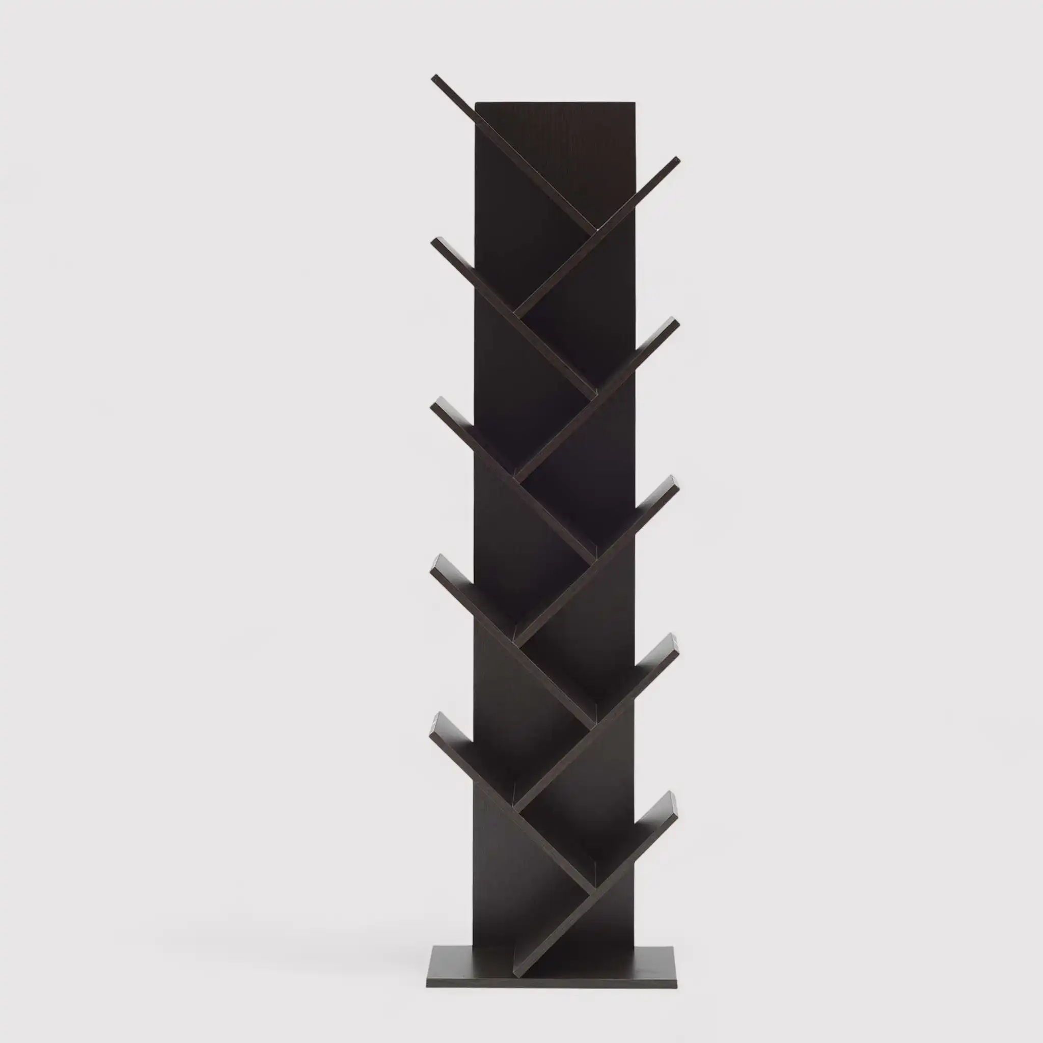 Kudzu - Libreria moderna marrone wengé con 10 ripiani