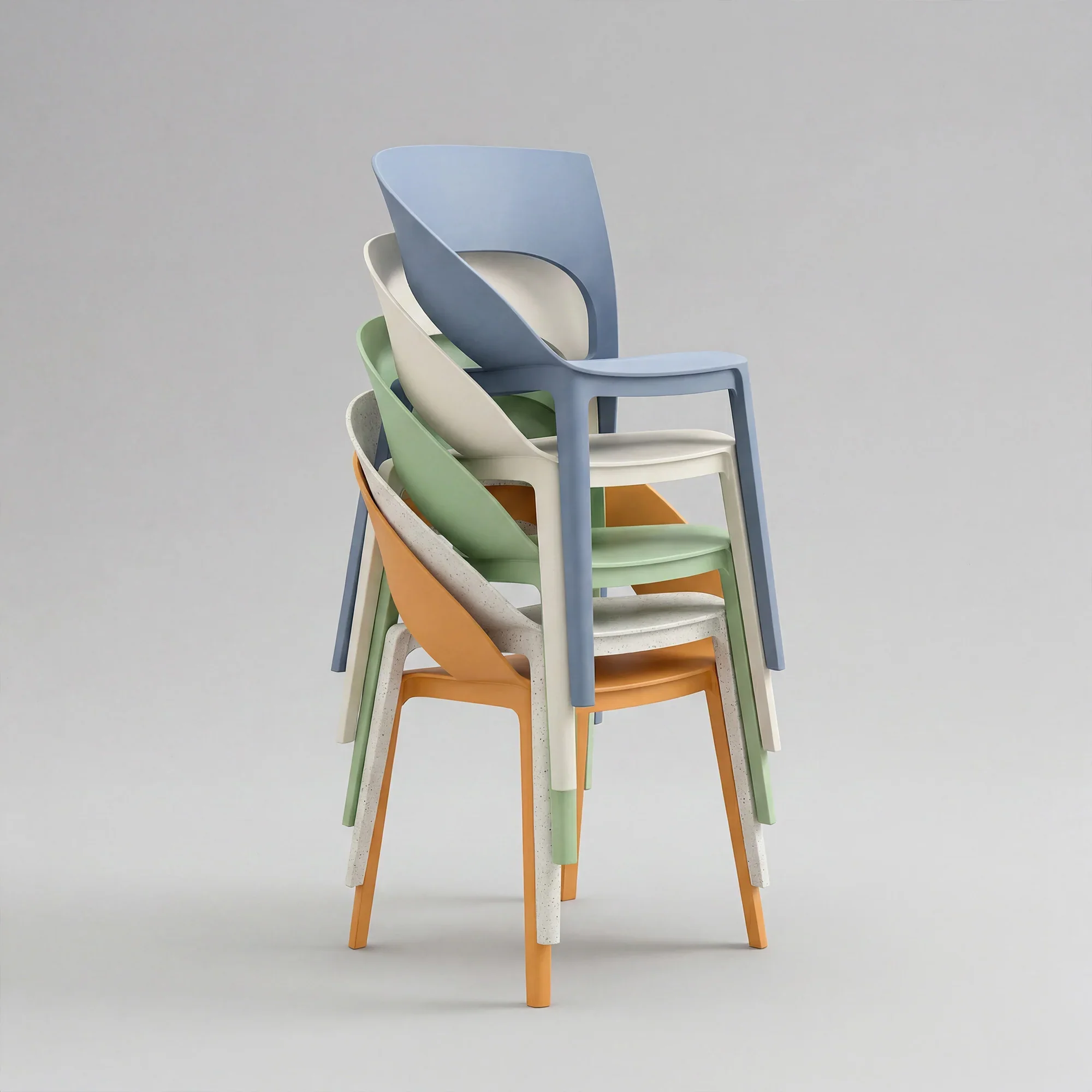 Laren - Set 2 sedia da esterno colore arancione stile moderno - Image 3