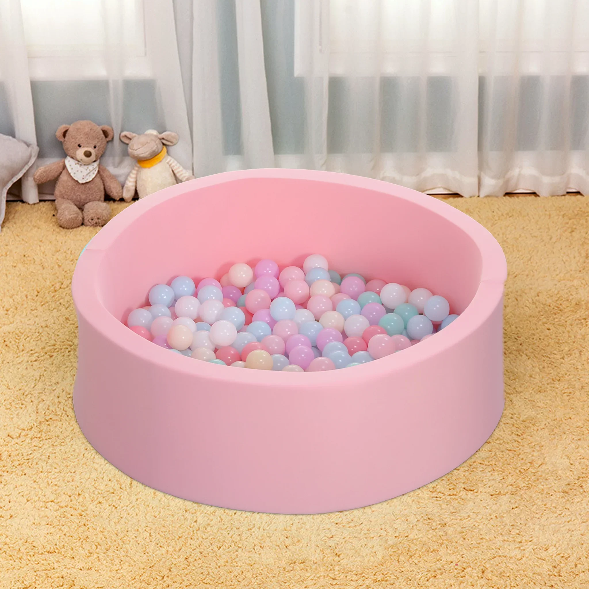 Likim - Piscina rosa per bimbi con 200 palline colorate - Image 2