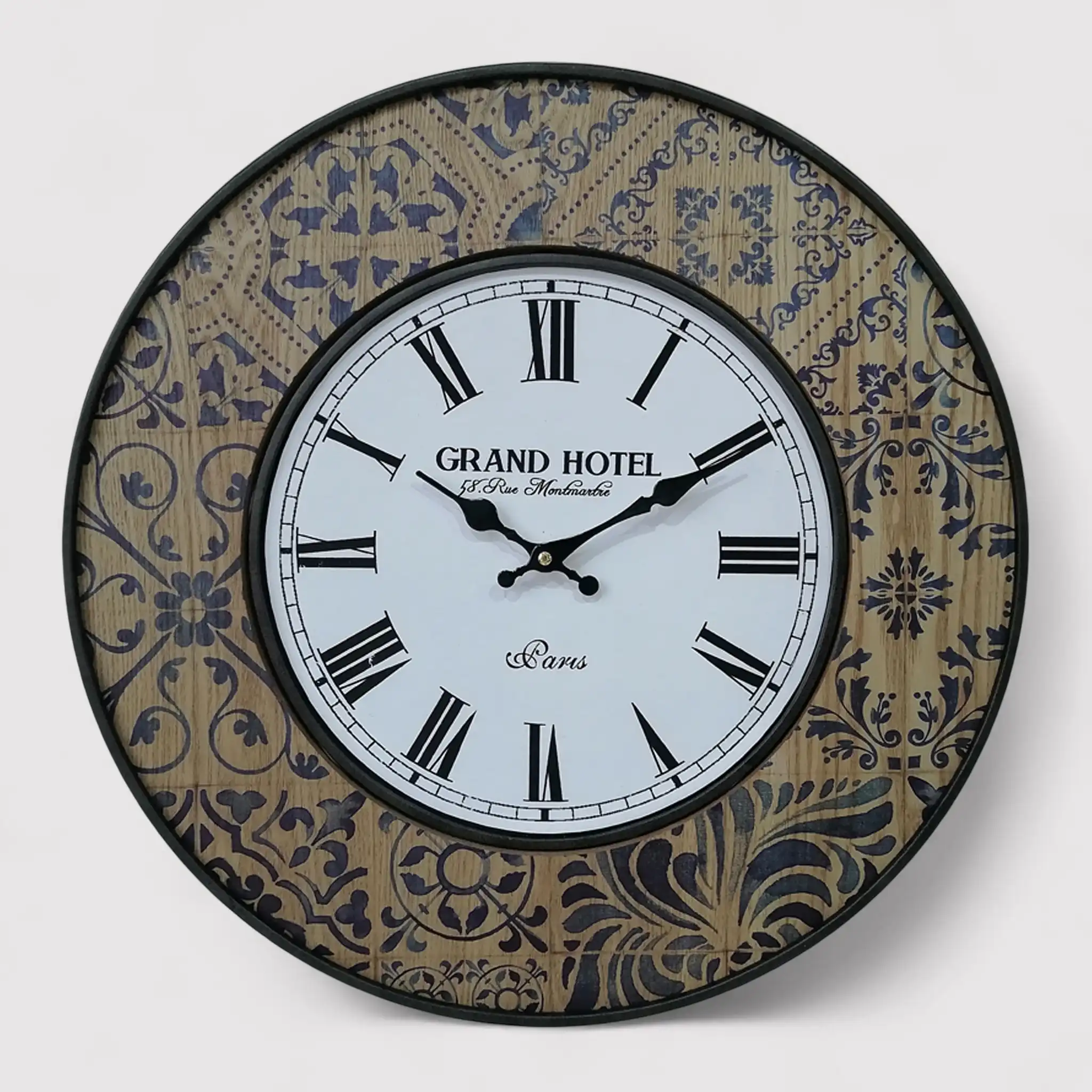 Lisianto - Orologio con decorazioni a maiolica in stile coastal