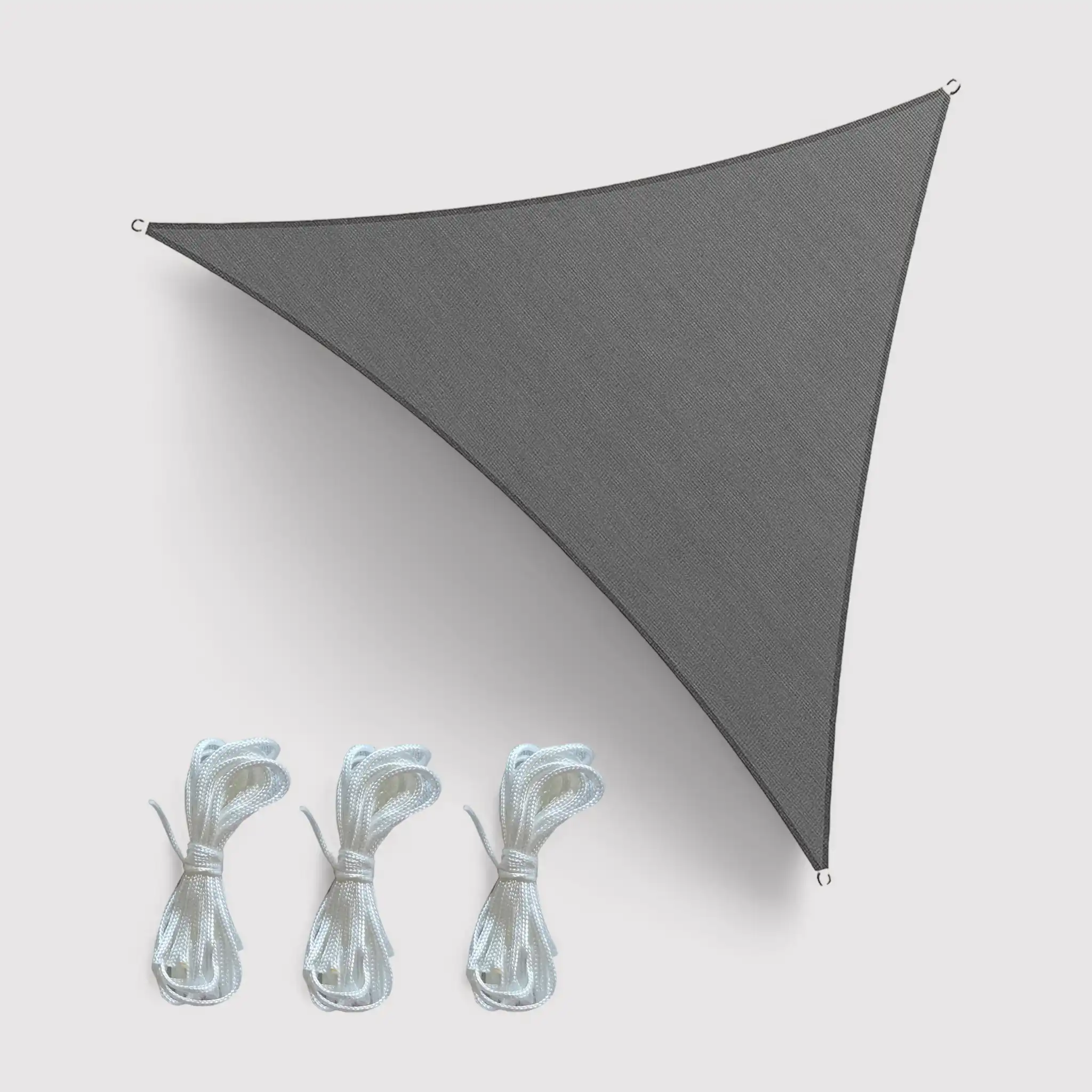 Lobivia - Tenda a vela triangolare 3x3x3 mt grigia con filtro anti UV