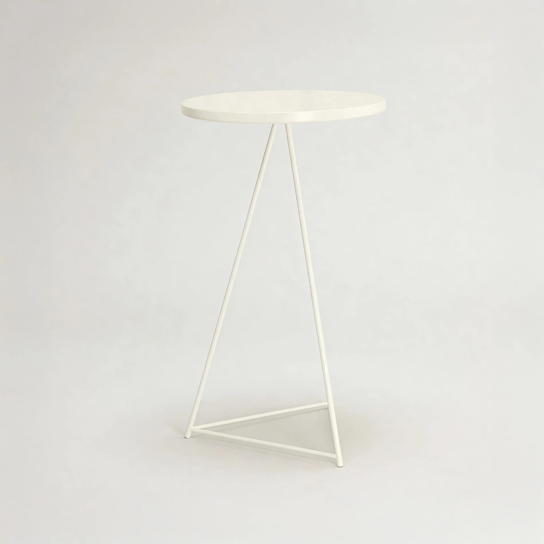 Lumea - Tavolino alto da bar color bianco crema stile moderno - Image 4