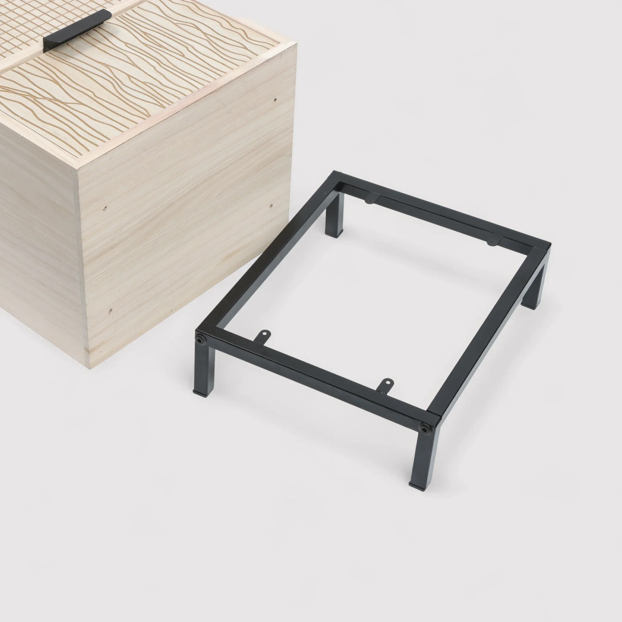Mahlab - Cassettiera in legno e metallo con 4 cassetti incisi - Image 6