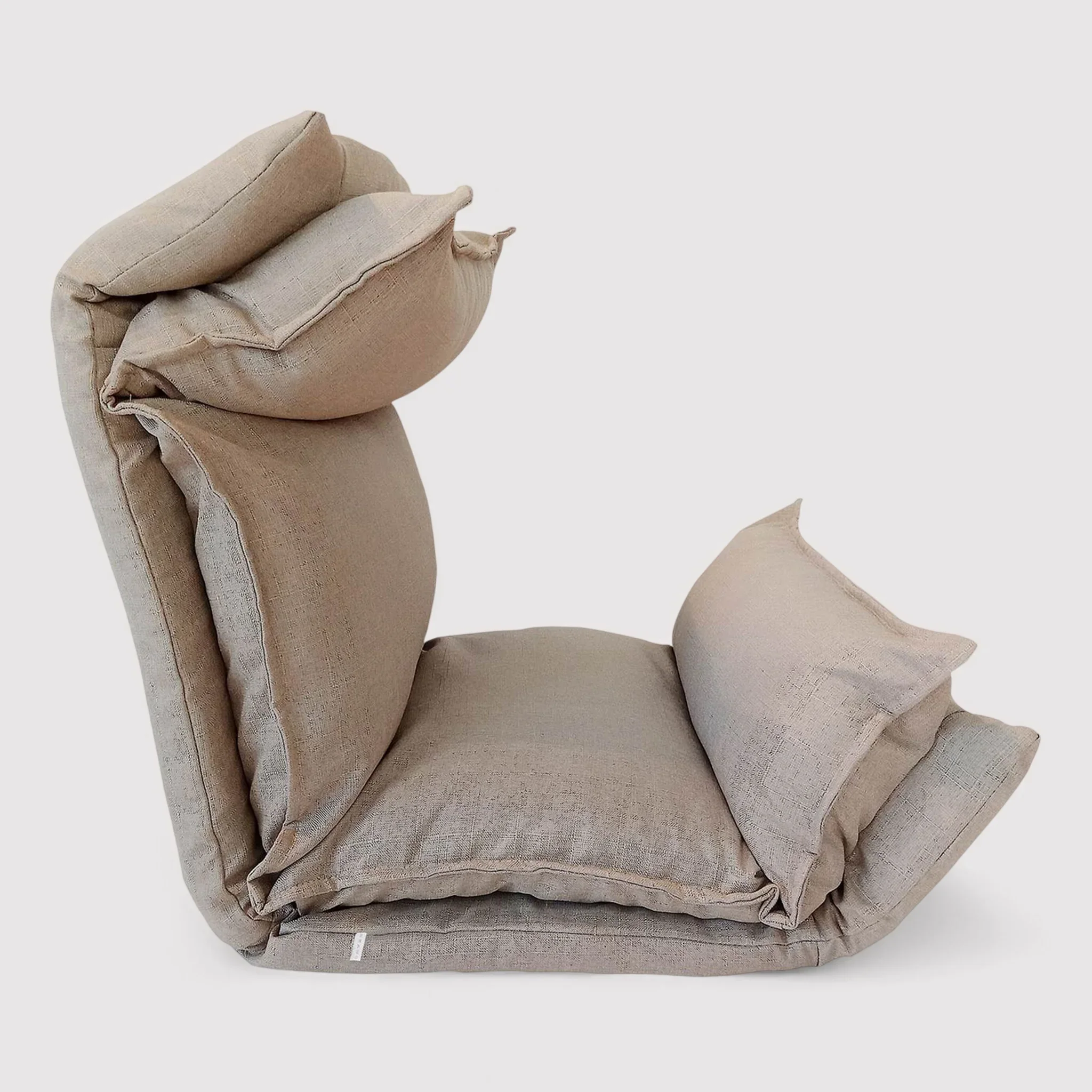 Malobe - Poltrona da meditazione imbottita e ripiegabile beige - Image 3