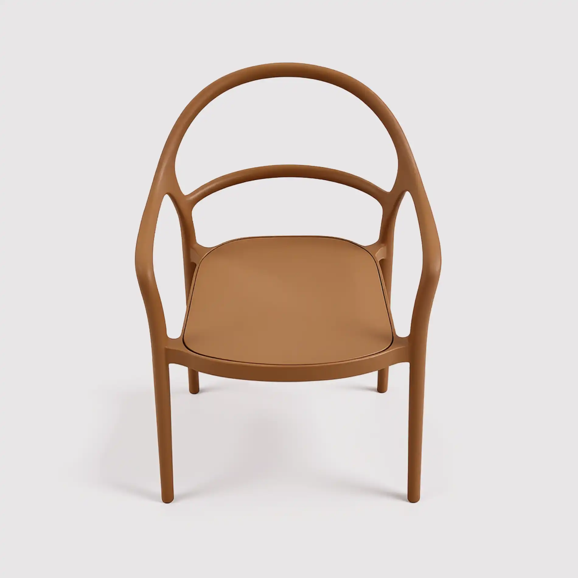 Masoor - Sedia arancione terracotta impilabili con schienale aperto - Image 8