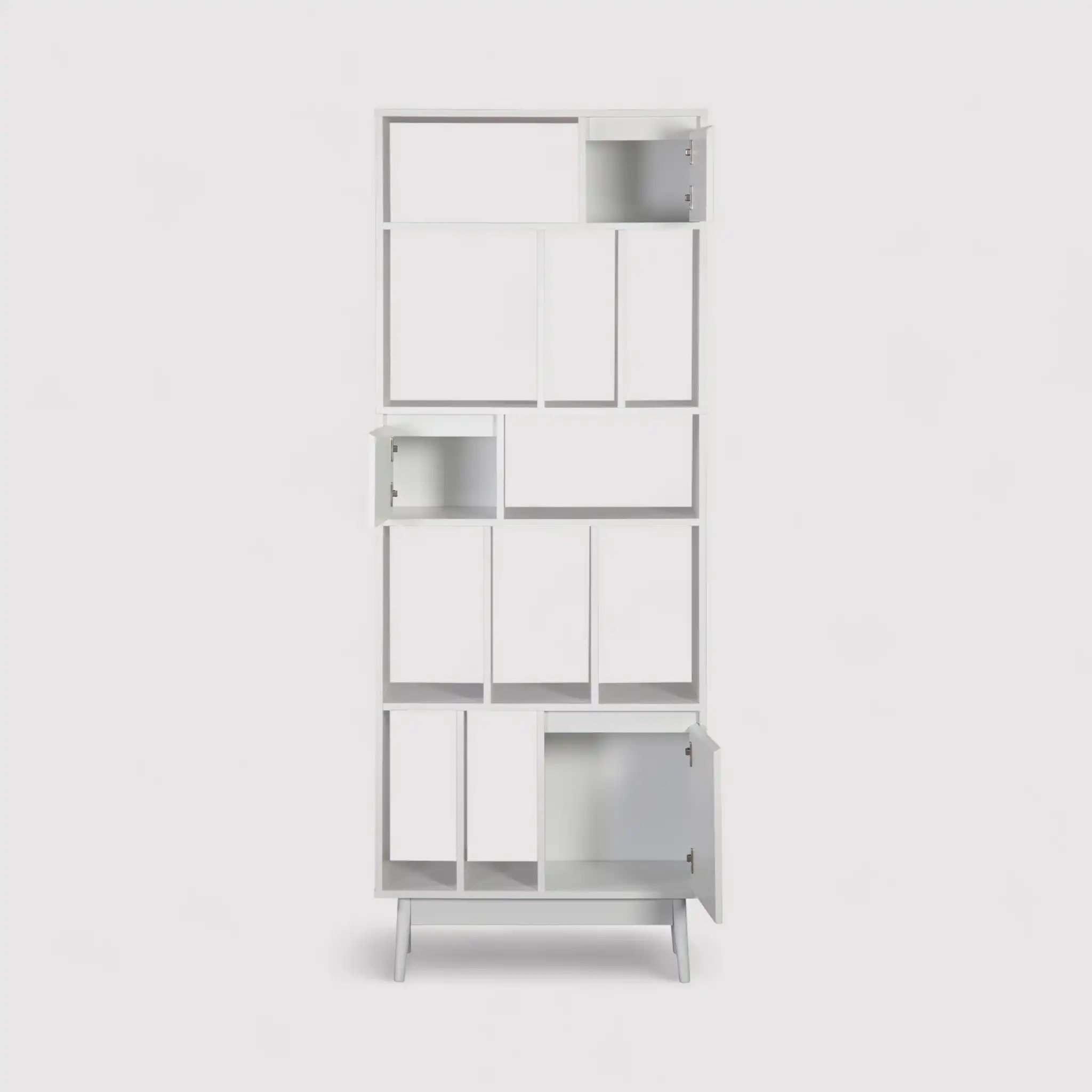 Mawar - Libreria design alta bianca con 5 ripiani e 13 vani - Image 6