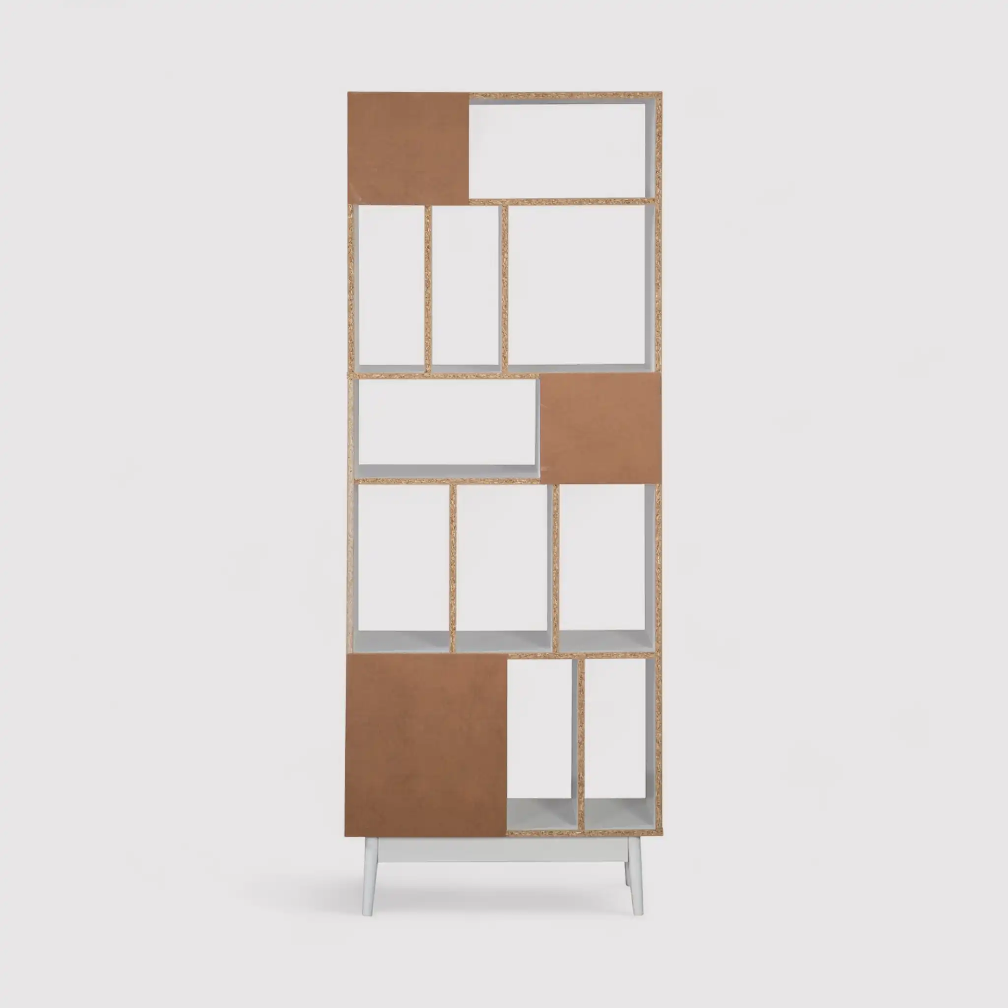 Mawar - Libreria design alta bianca con 5 ripiani e 13 vani - Image 7