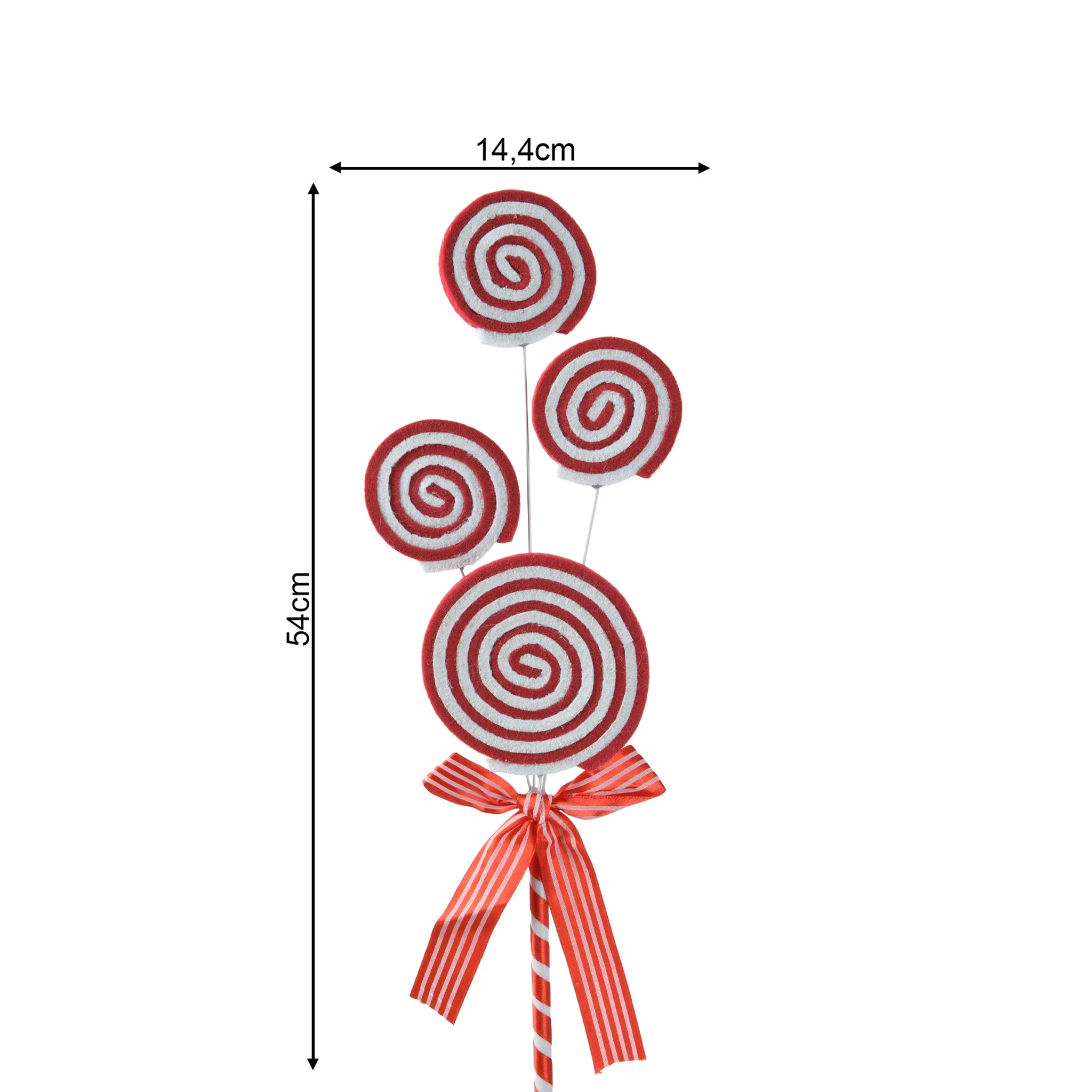 Muinga - Decorazione di Natale rossa e bianca per vaso - Image 3