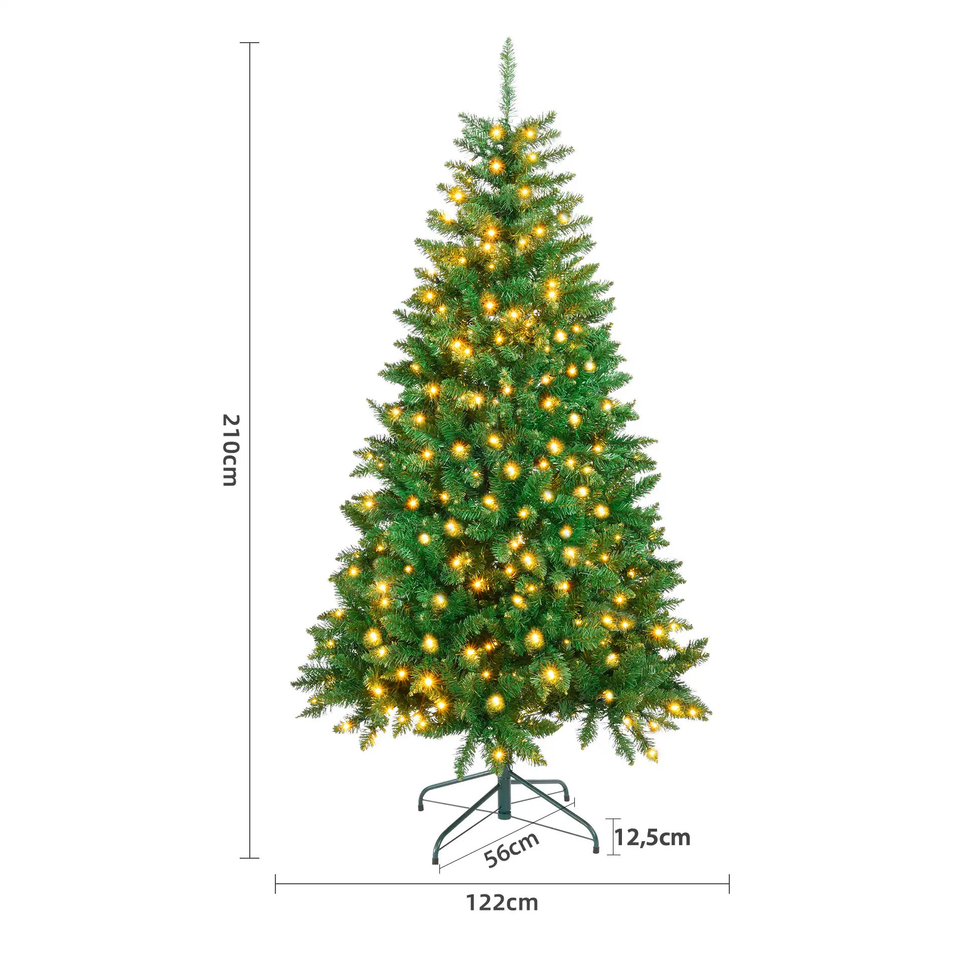 Nakhil - Albero di Natale verde con luci a led H 210 cm - Image 6