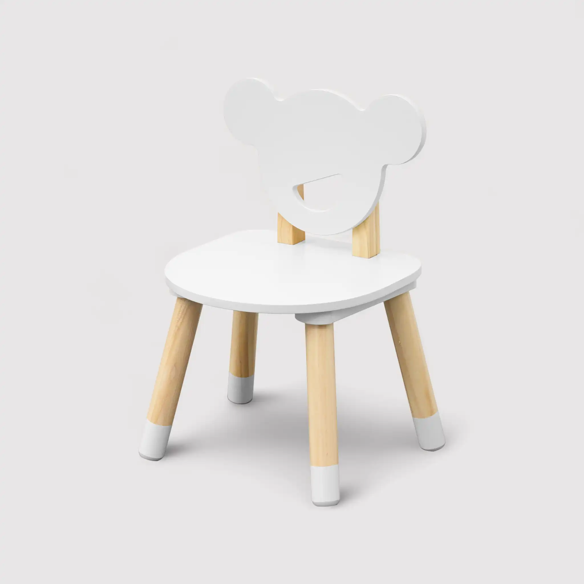 Nefel - Set tavolino per bambini e 2 seggiole bianco e marrone - Image 5
