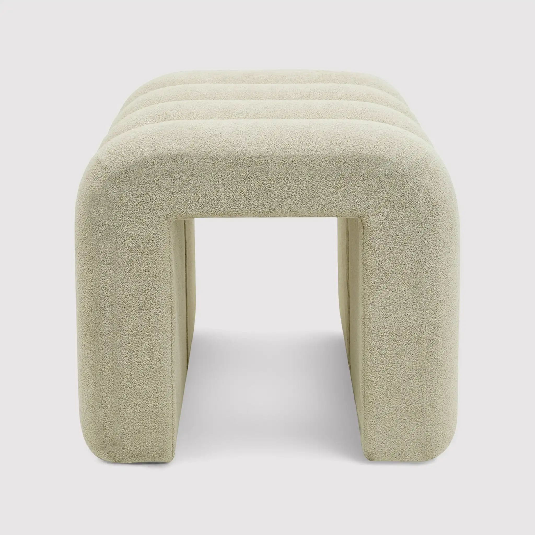 Nikau - Set 2 pouf poggiapiedi beige in stile moderno - Image 4