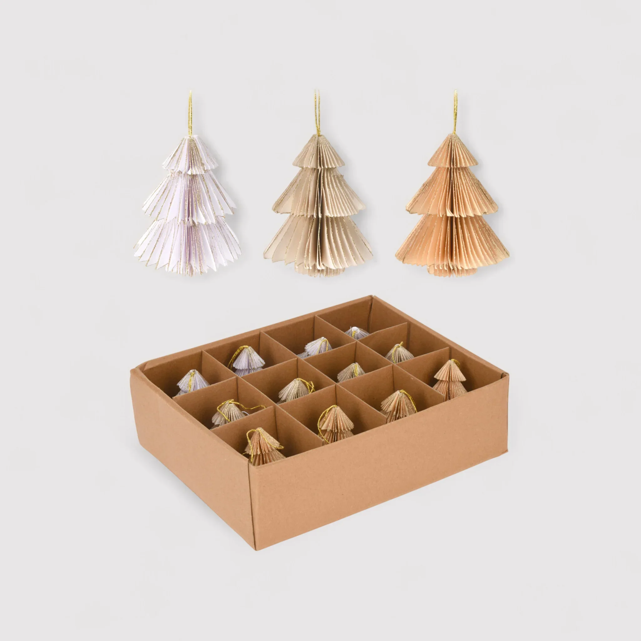 Nyla - Pendenti di Natale a forma di albero in 3 colori - Image 3