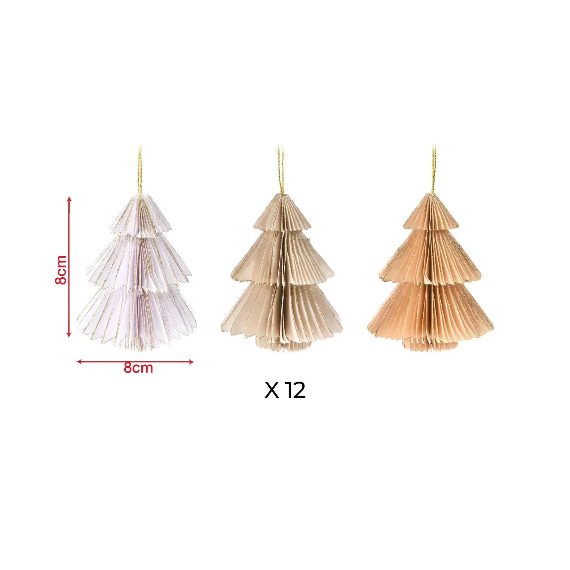 Nyla - Pendenti di Natale a forma di albero in 3 colori - Image 4