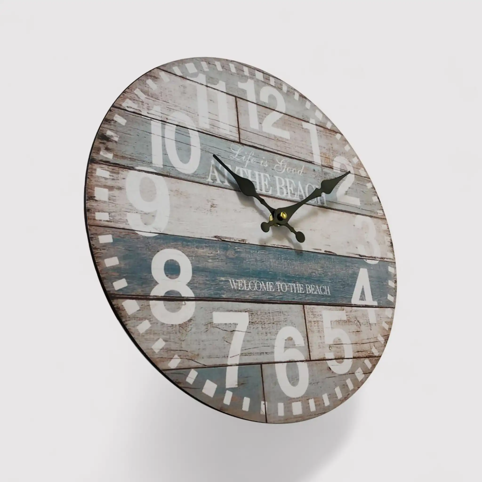 Oleandro - Orologio da parete vintage azzurro e bianco - Image 3