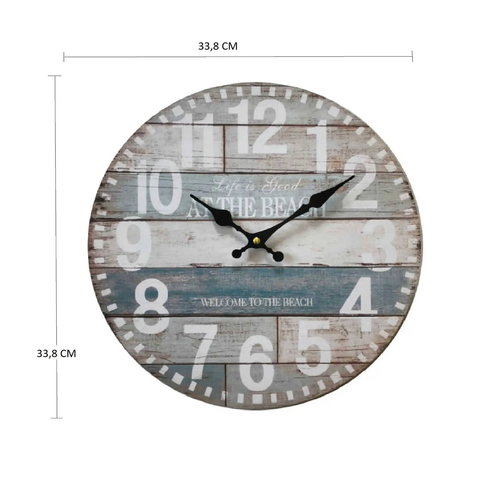 Oleandro - Orologio da parete vintage azzurro e bianco - Image 4