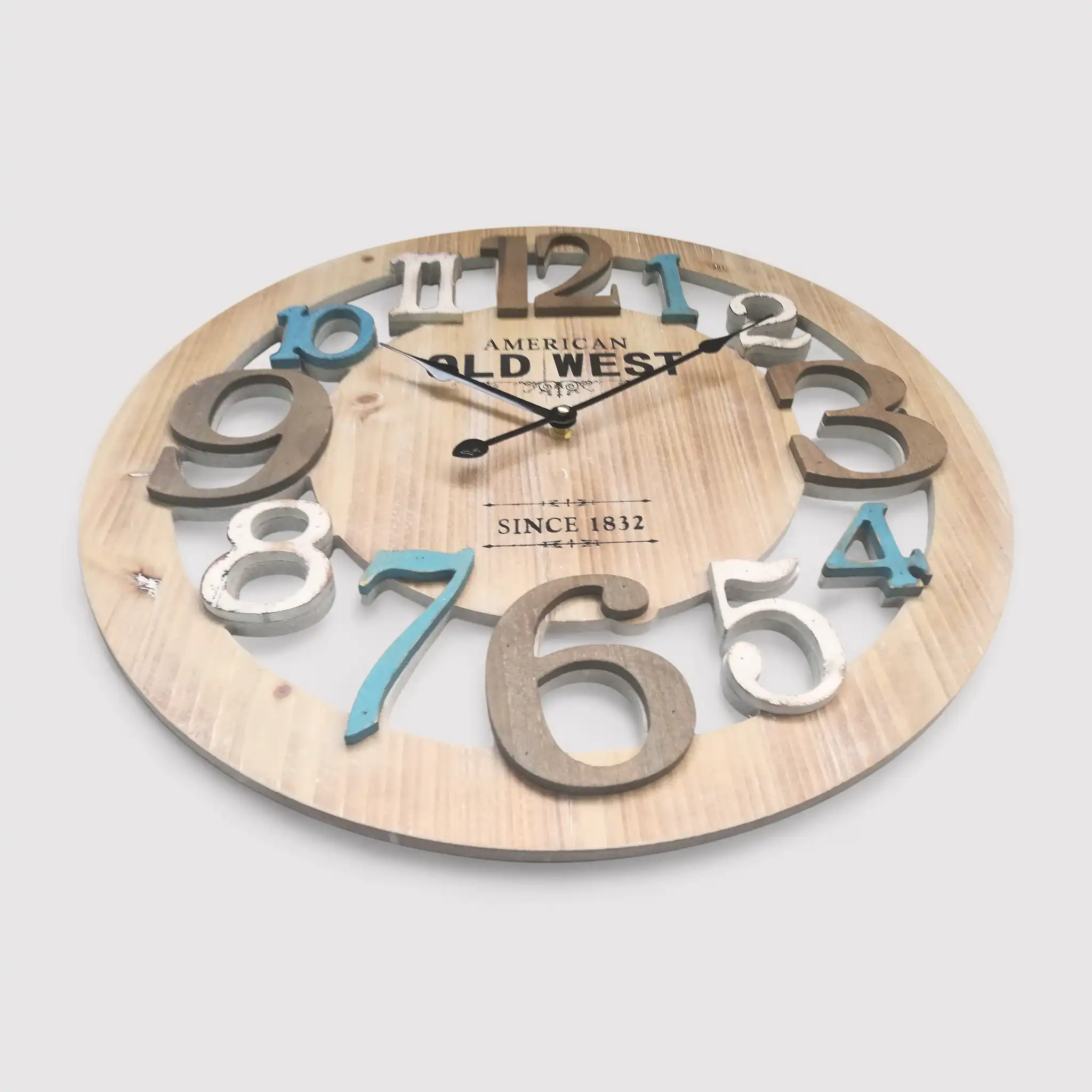 Oxalis - Orologio da parete moderno con numeri azzurri e bianchi - Image 3