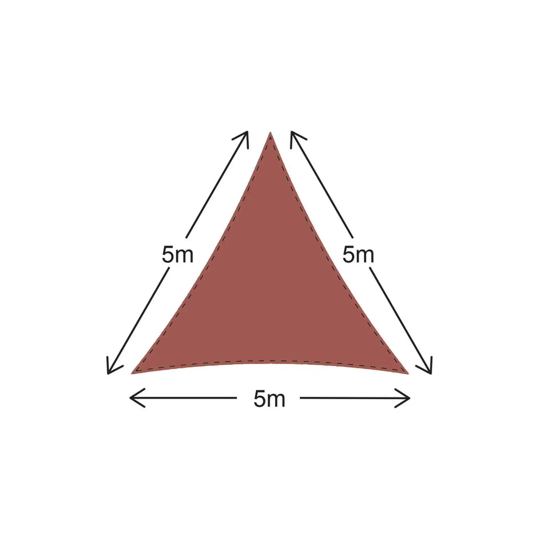 Palma - Tenda a vela per esterni impermeabile rossa 5x5x5 - Image 5