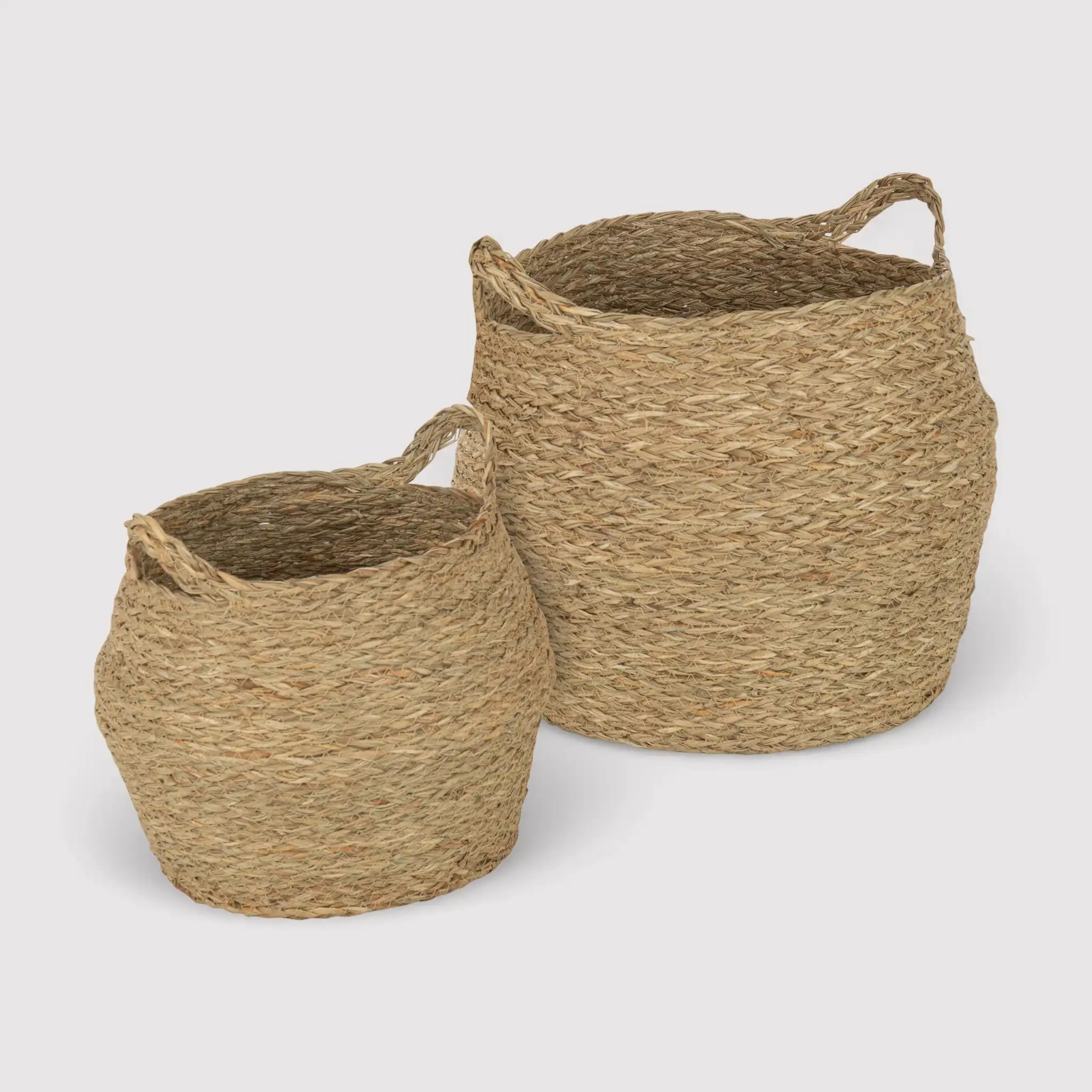 Parota - Set di 2 ceste contenitori marroni in alga marina intrecciata - Image 3
