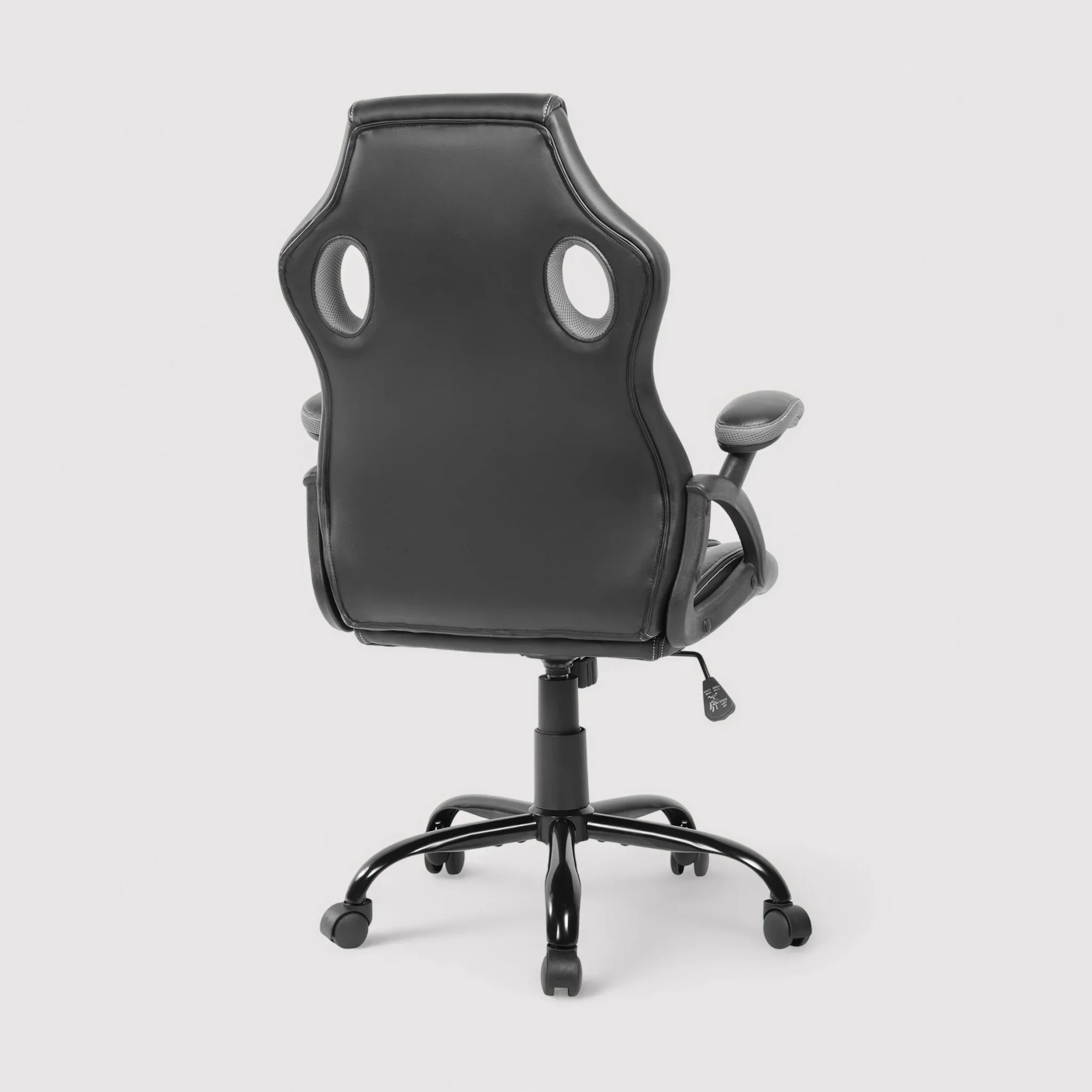 Perganu - Poltrona da ufficio o studio grigia e nera ergonomica - Image 4