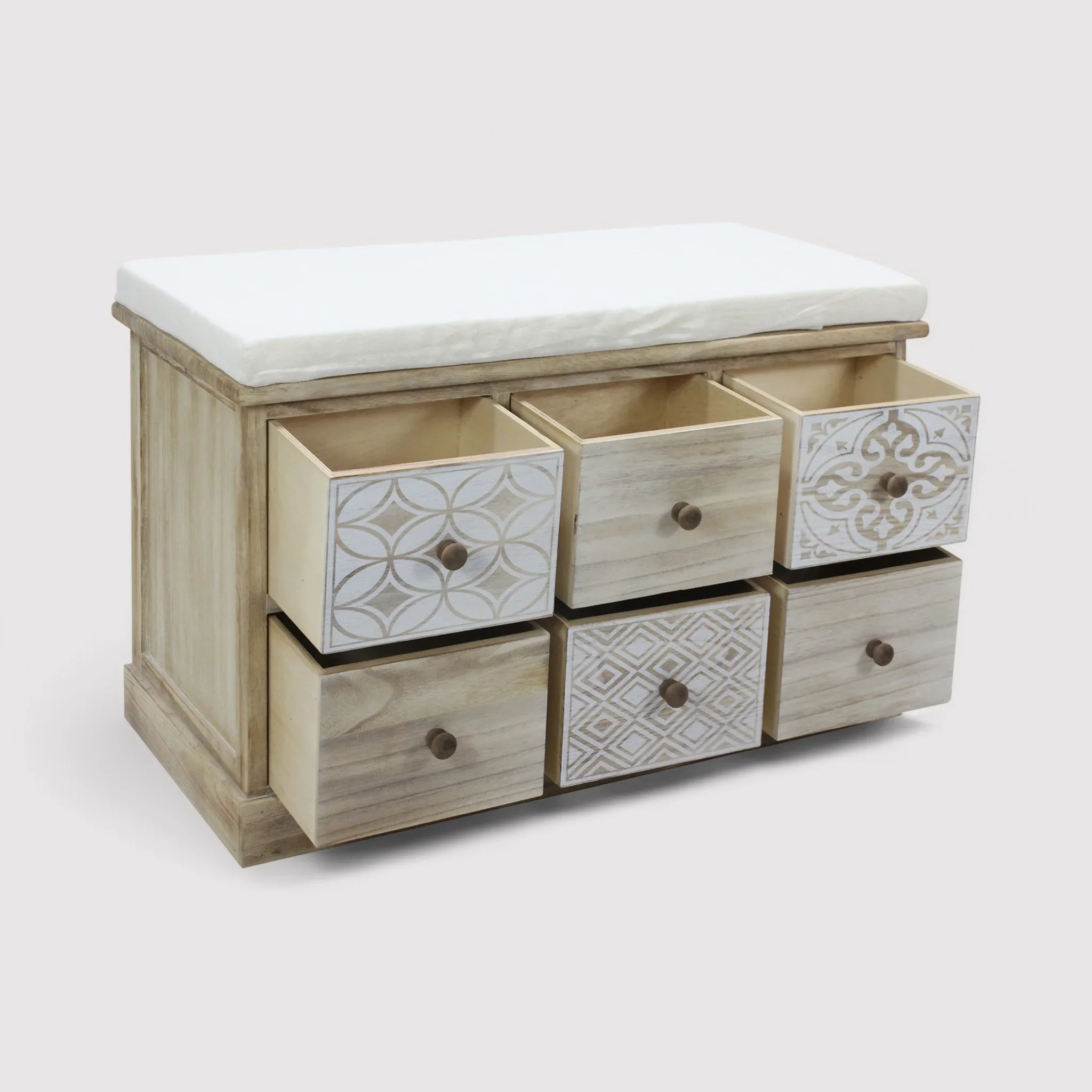 Persea - Cassapanca con cassetti decorati in stile boho - Image 4