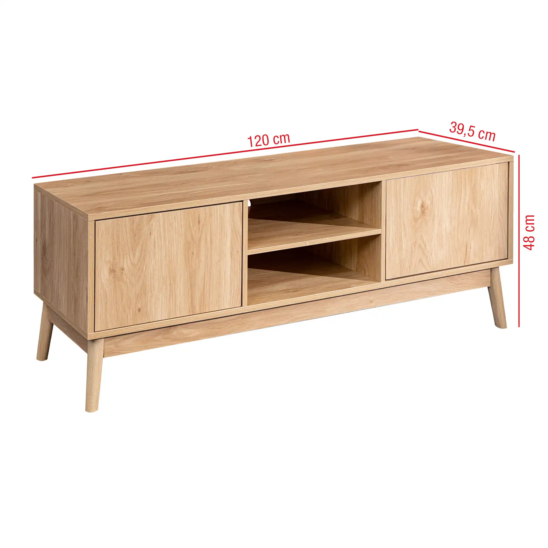Pilea - Mobile porta tv in stile scandinavo con 2 ante - Image 8