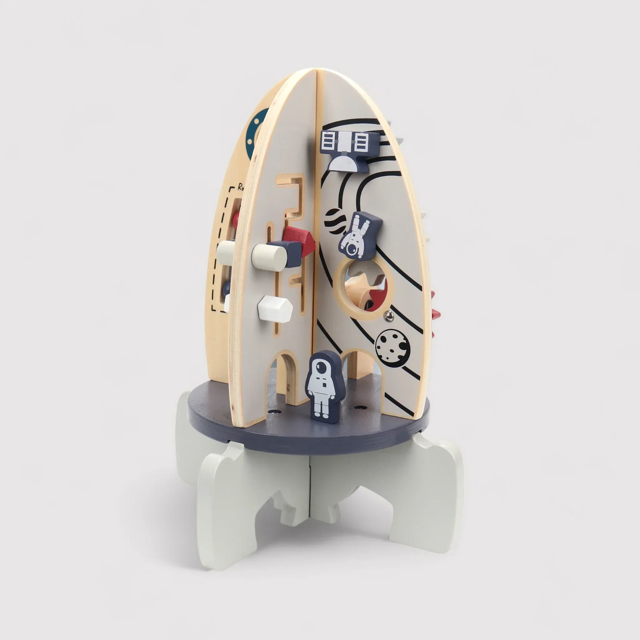 Pimela - Razzo spaziale montessoriano in legno per bambini - Image 2