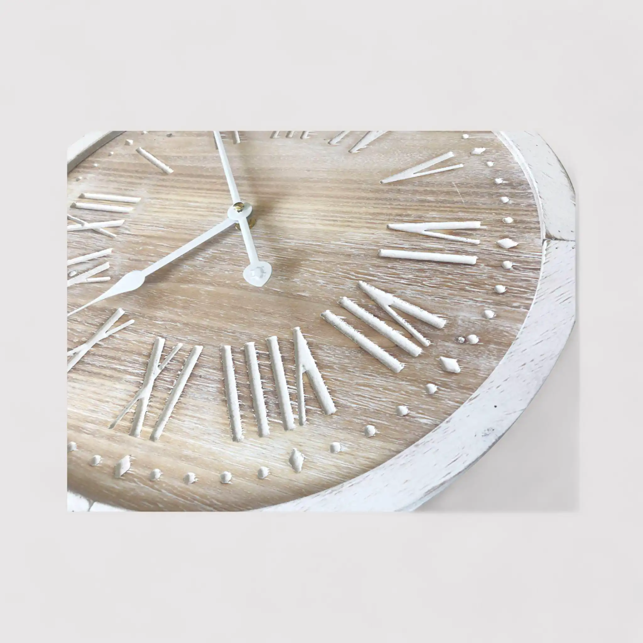 Platano - Orologio da muro rustico color legno chiaro - Image 4