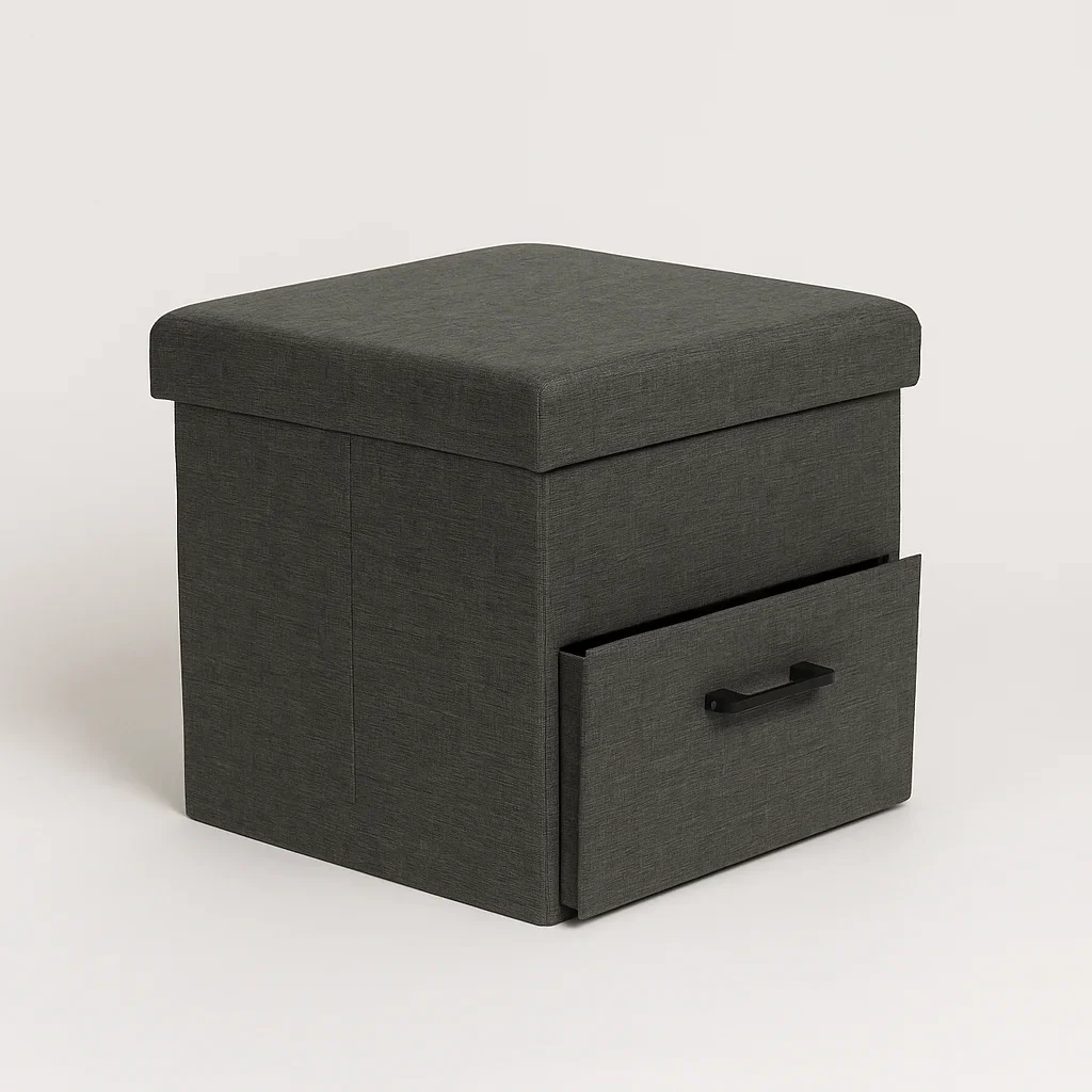 Alocasia - Pouf contenitore grigio scuro stile moderno - Image 3