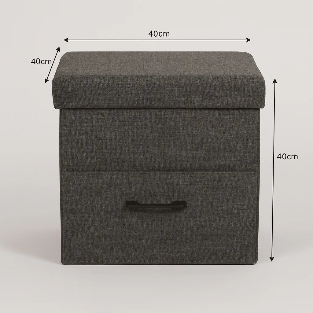 Alocasia - Pouf contenitore grigio scuro stile moderno - Image 5