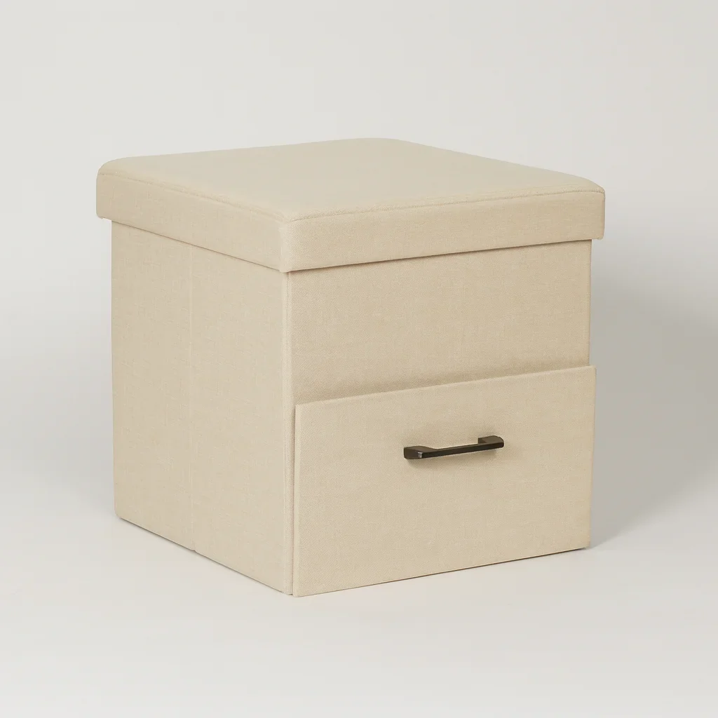 Strelitzia - Pouf contenitore colore beige moderno - Image 3