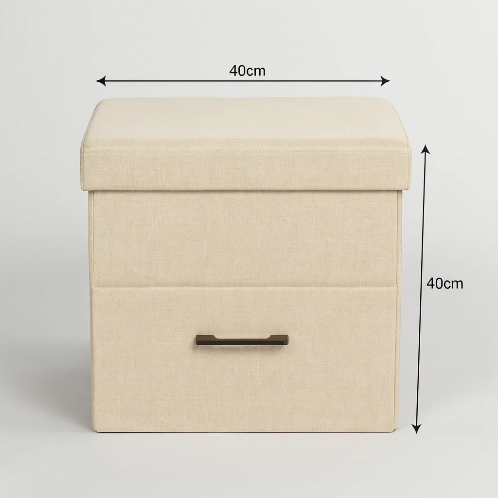 Strelitzia - Pouf contenitore colore beige moderno - Image 5