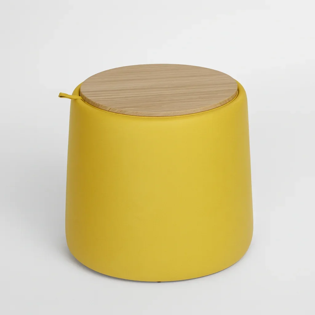 Cassiope - Pouf contenitore colore giallo moderno - Image 3